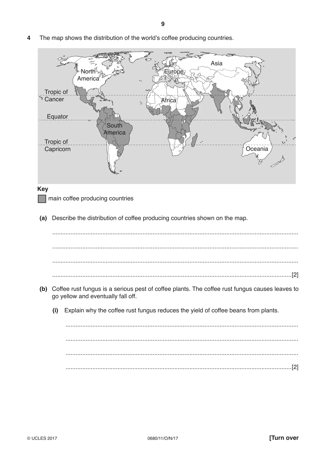Cambridge IGCSE Environmental Management 0680 2017 Oct/Nov Paper 1 · Variant 1 question paper, page 9 of 16