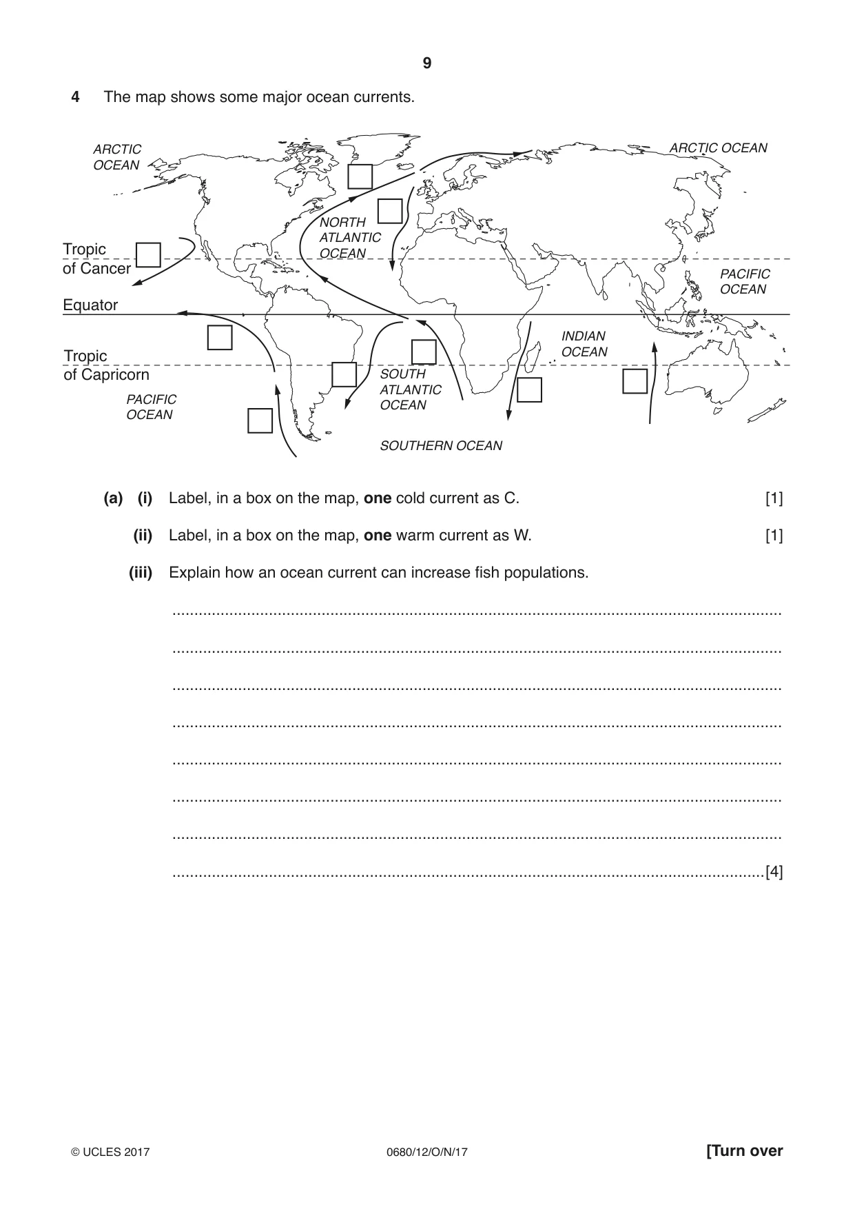 Cambridge IGCSE Environmental Management 0680 2017 Oct/Nov Paper 1 · Variant 2 question paper, page 9 of 16