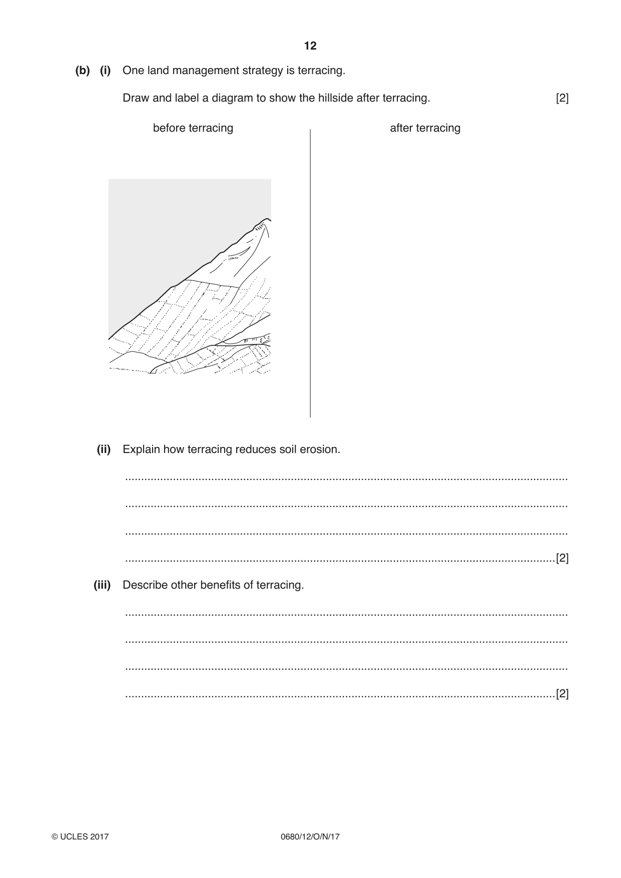 Cambridge IGCSE Environmental Management 0680 2017 Oct/Nov Paper 1 · Variant 2 question paper, page 12 of 16