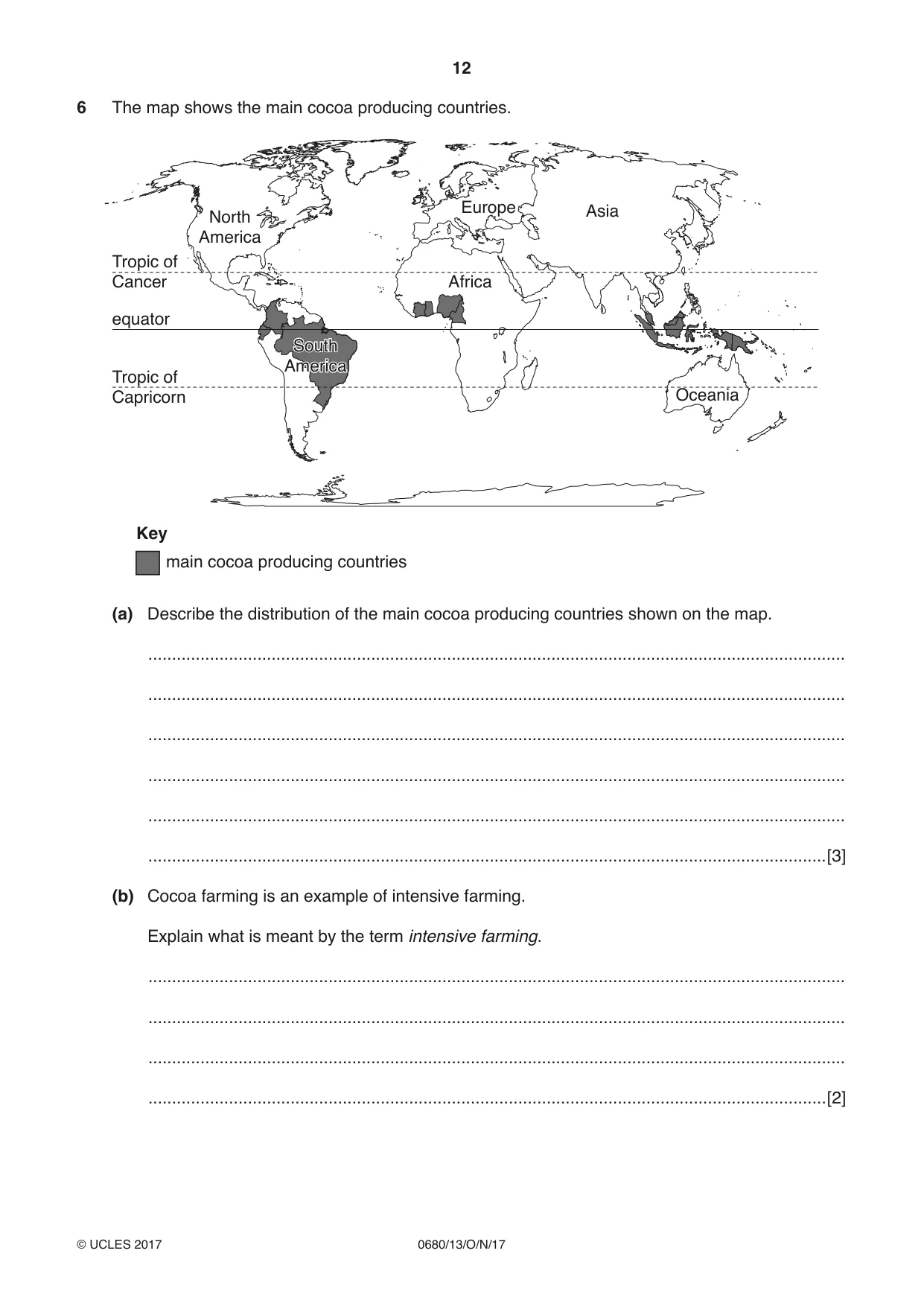 Cambridge IGCSE Environmental Management 0680 2017 Oct/Nov Paper 1 · Variant 3 question paper, page 12 of 16