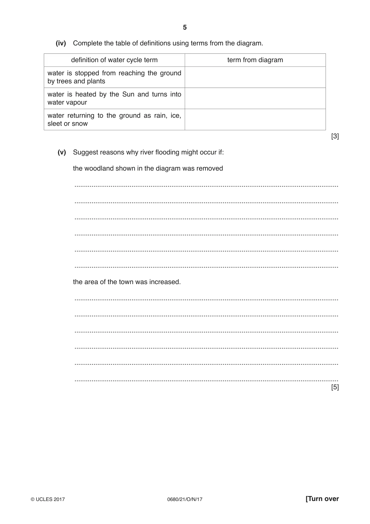 Cambridge IGCSE Environmental Management 0680 2017 Oct/Nov Paper 2 · Variant 1 question paper, page 5 of 16