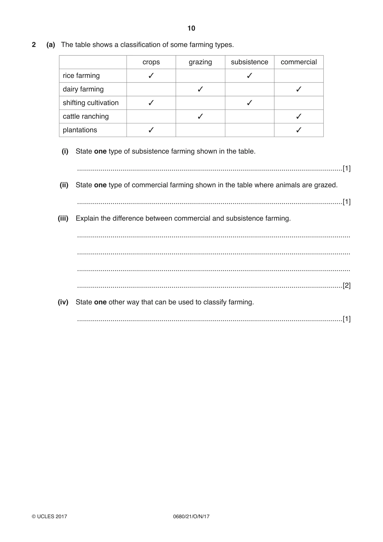 Cambridge IGCSE Environmental Management 0680 2017 Oct/Nov Paper 2 · Variant 1 question paper, page 10 of 16