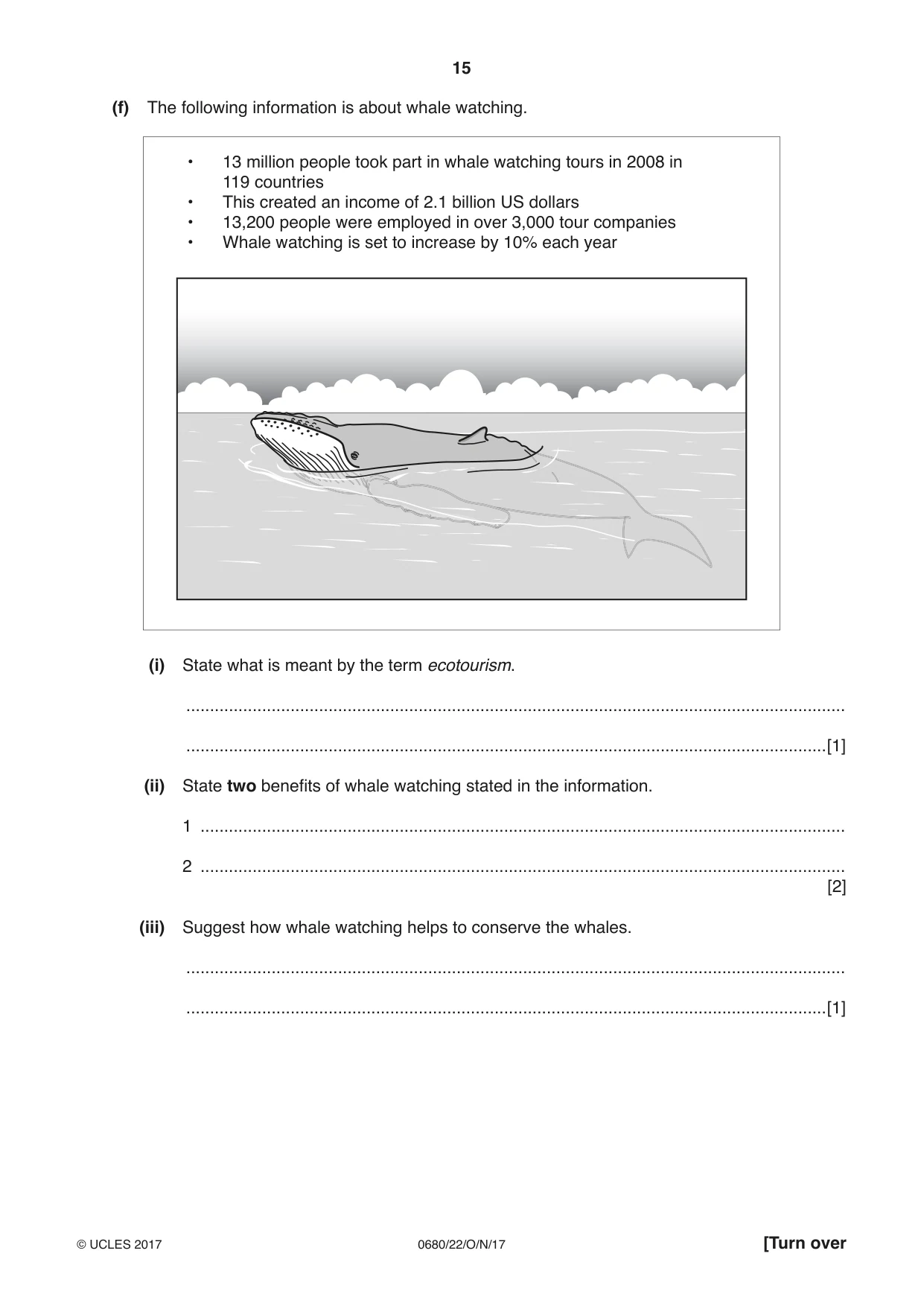 Cambridge IGCSE Environmental Management 0680 2017 Oct/Nov Paper 2 · Variant 2 question paper, page 15 of 16