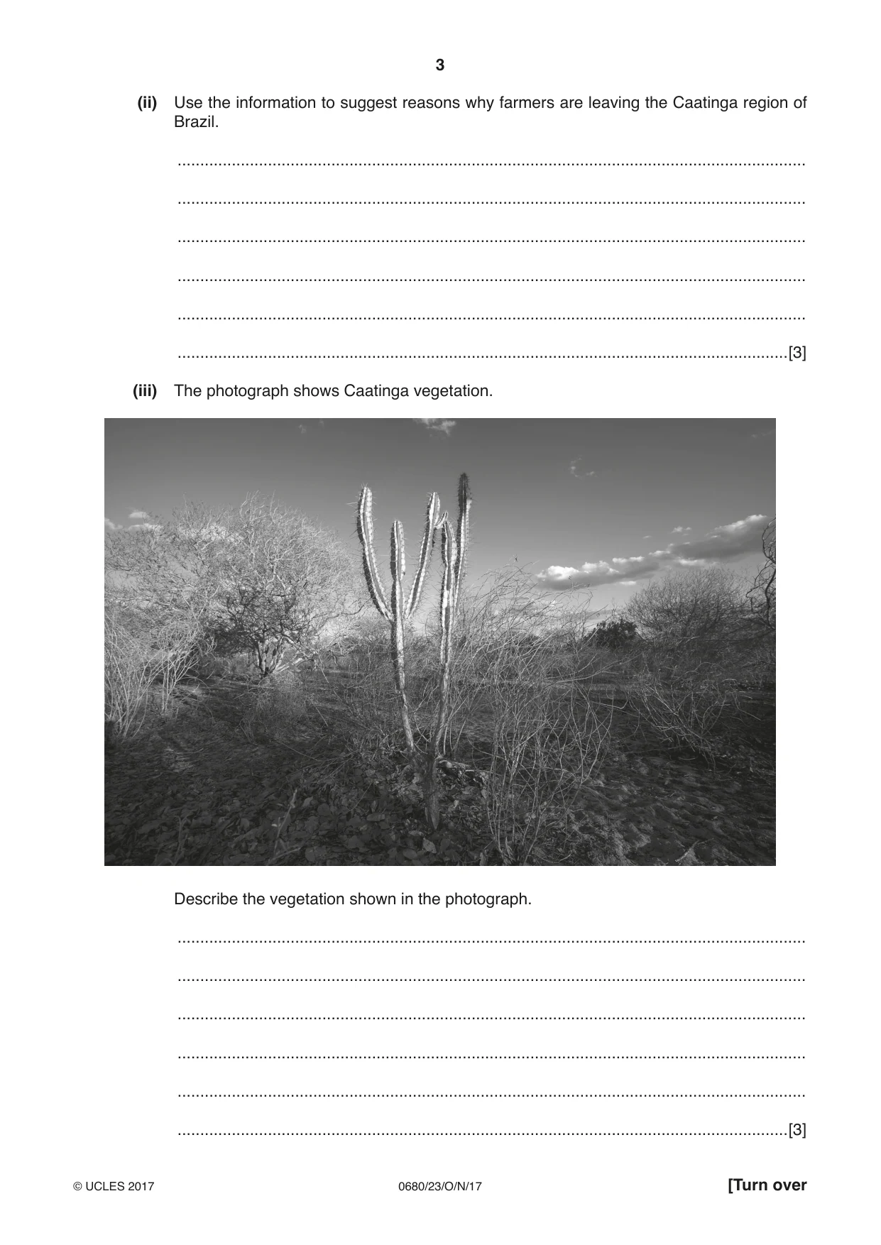Cambridge IGCSE Environmental Management 0680 2017 Oct/Nov Paper 2 · Variant 3 question paper, page 3 of 16