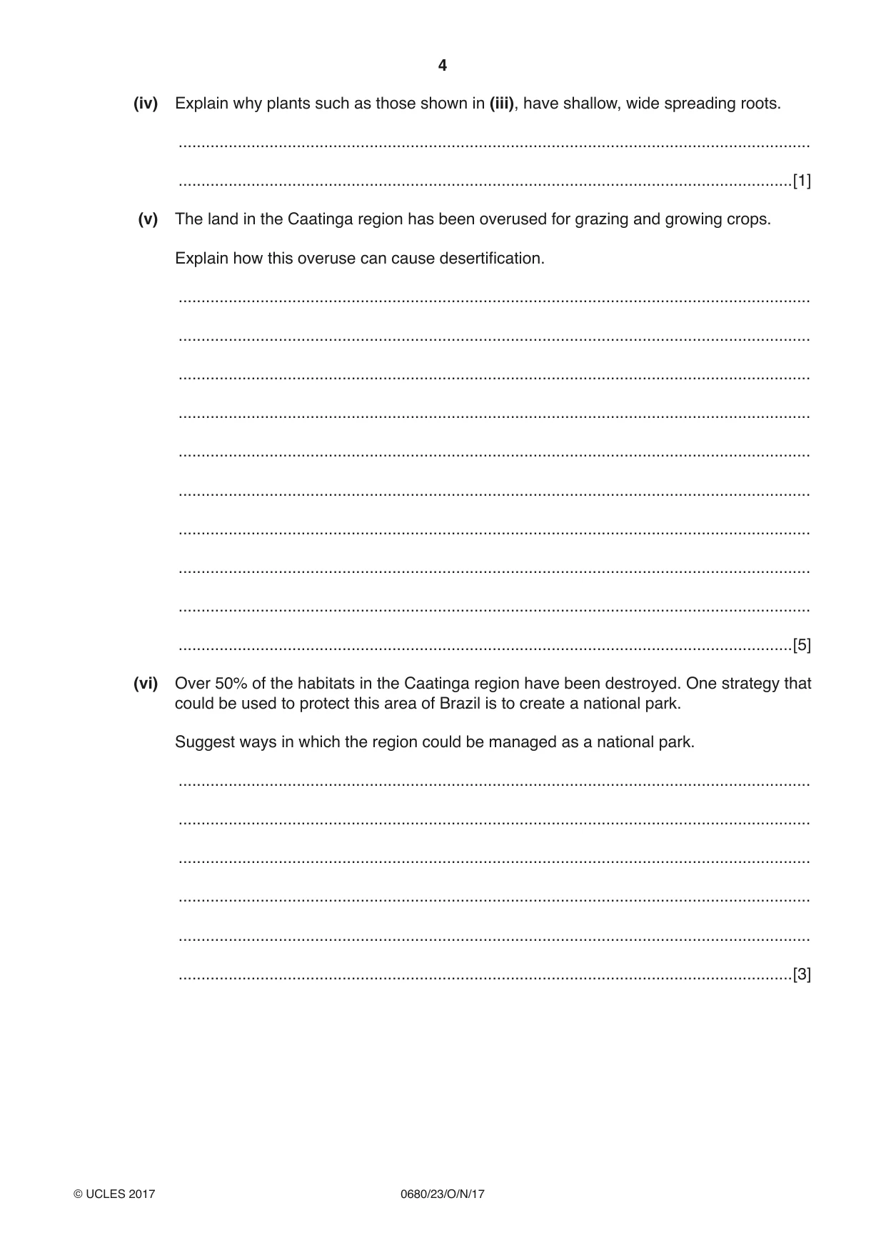 Cambridge IGCSE Environmental Management 0680 2017 Oct/Nov Paper 2 · Variant 3 question paper, page 4 of 16