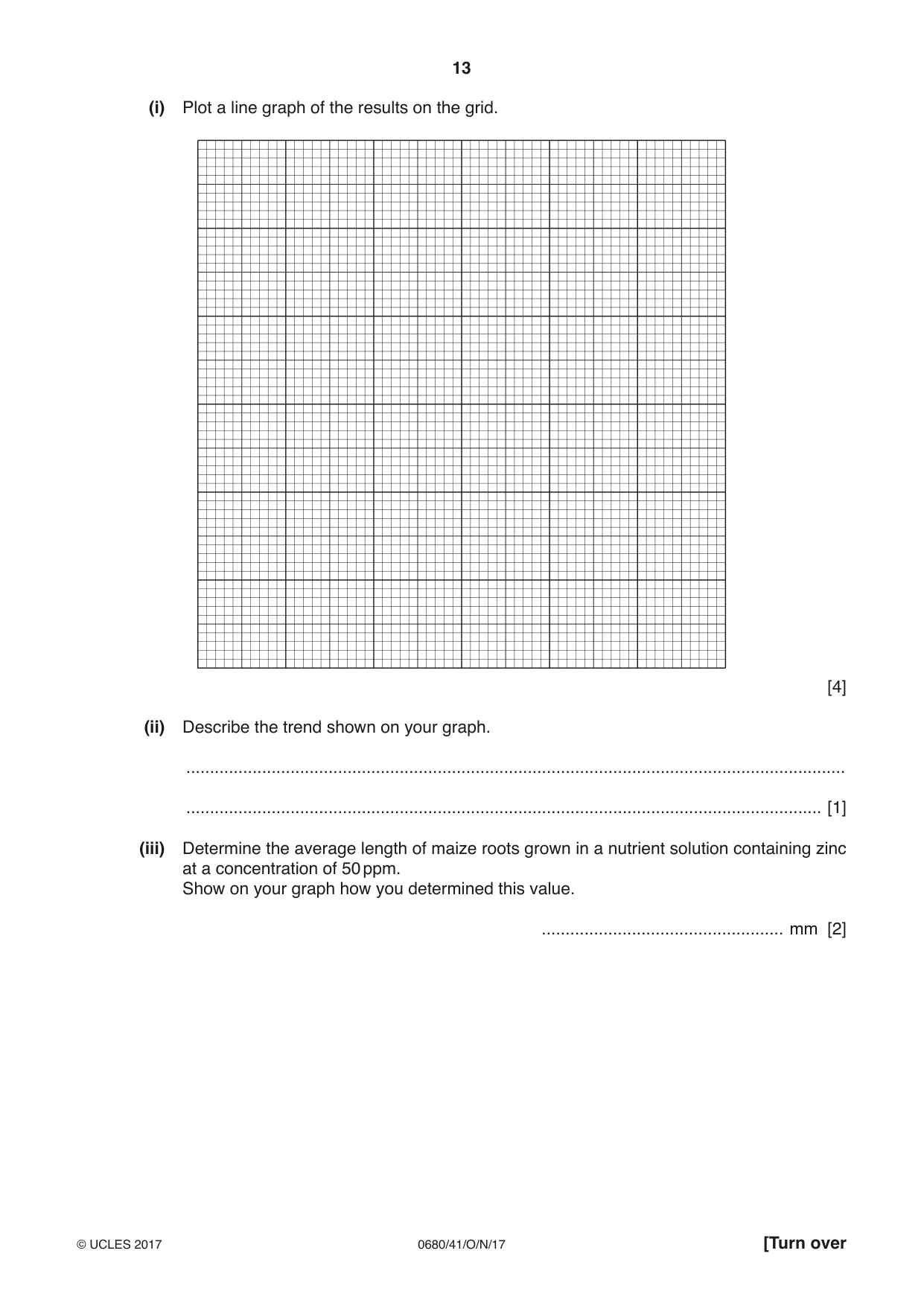 Cambridge IGCSE Environmental Management 0680 2017 Oct/Nov Paper 4 · Variant 1 question paper, page 13 of 16