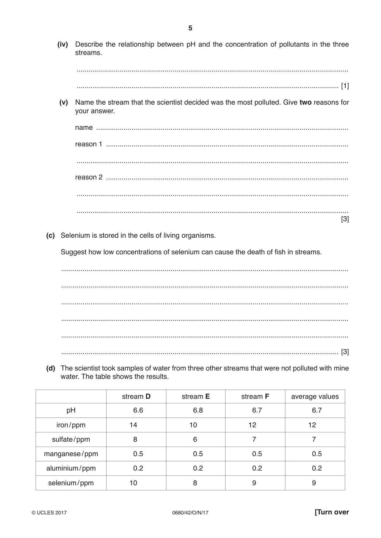 Cambridge IGCSE Environmental Management 0680 2017 Oct/Nov Paper 4 · Variant 2 question paper, page 5 of 16