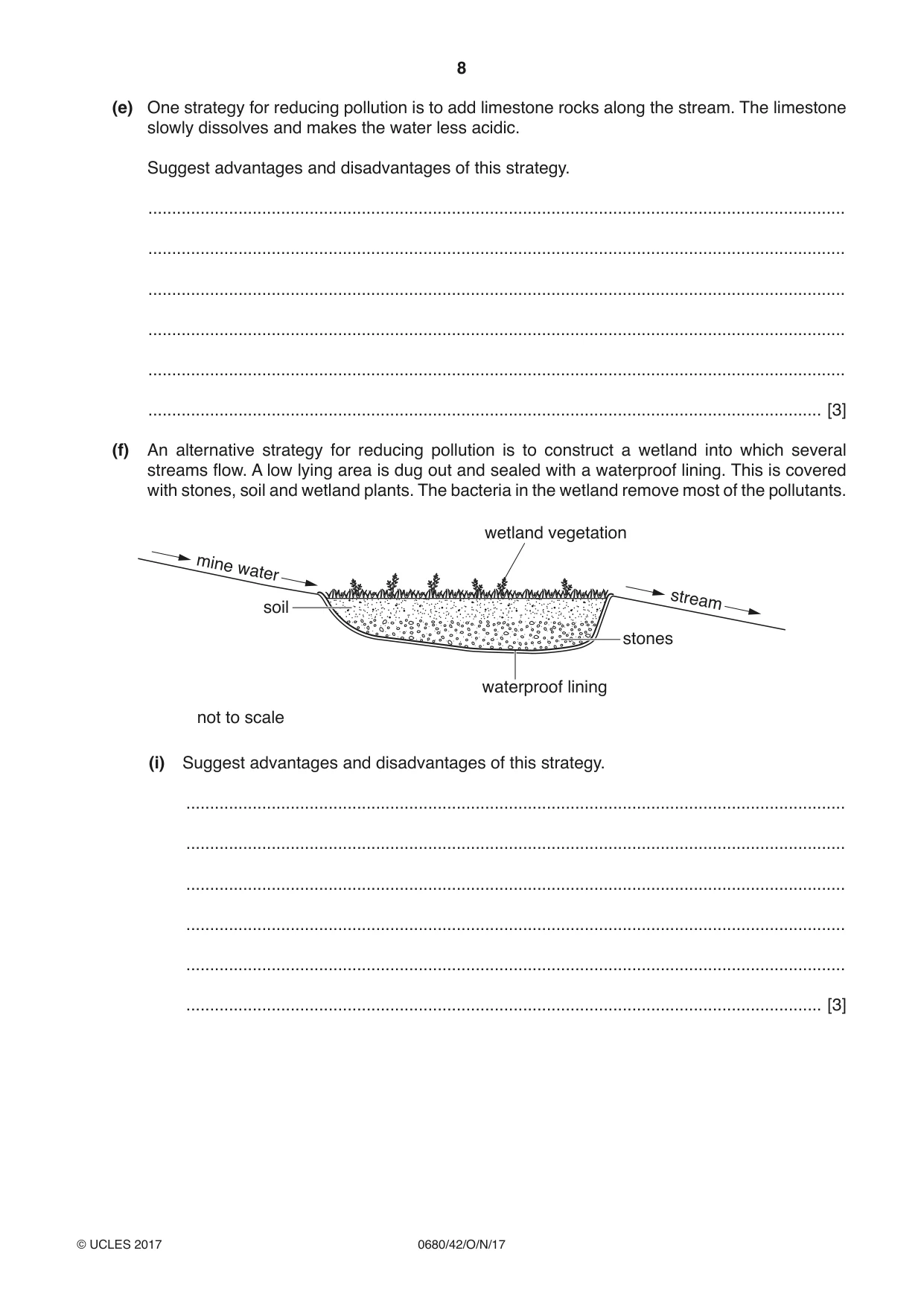 Cambridge IGCSE Environmental Management 0680 2017 Oct/Nov Paper 4 · Variant 2 question paper, page 8 of 16
