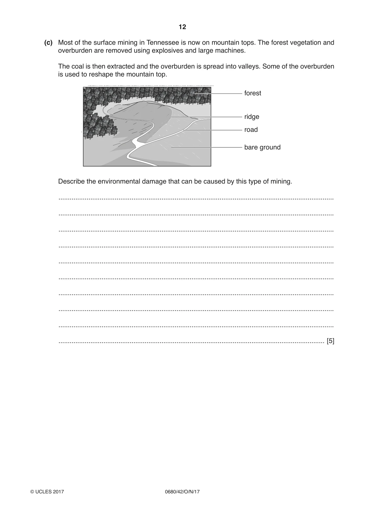 Cambridge IGCSE Environmental Management 0680 2017 Oct/Nov Paper 4 · Variant 2 question paper, page 12 of 16