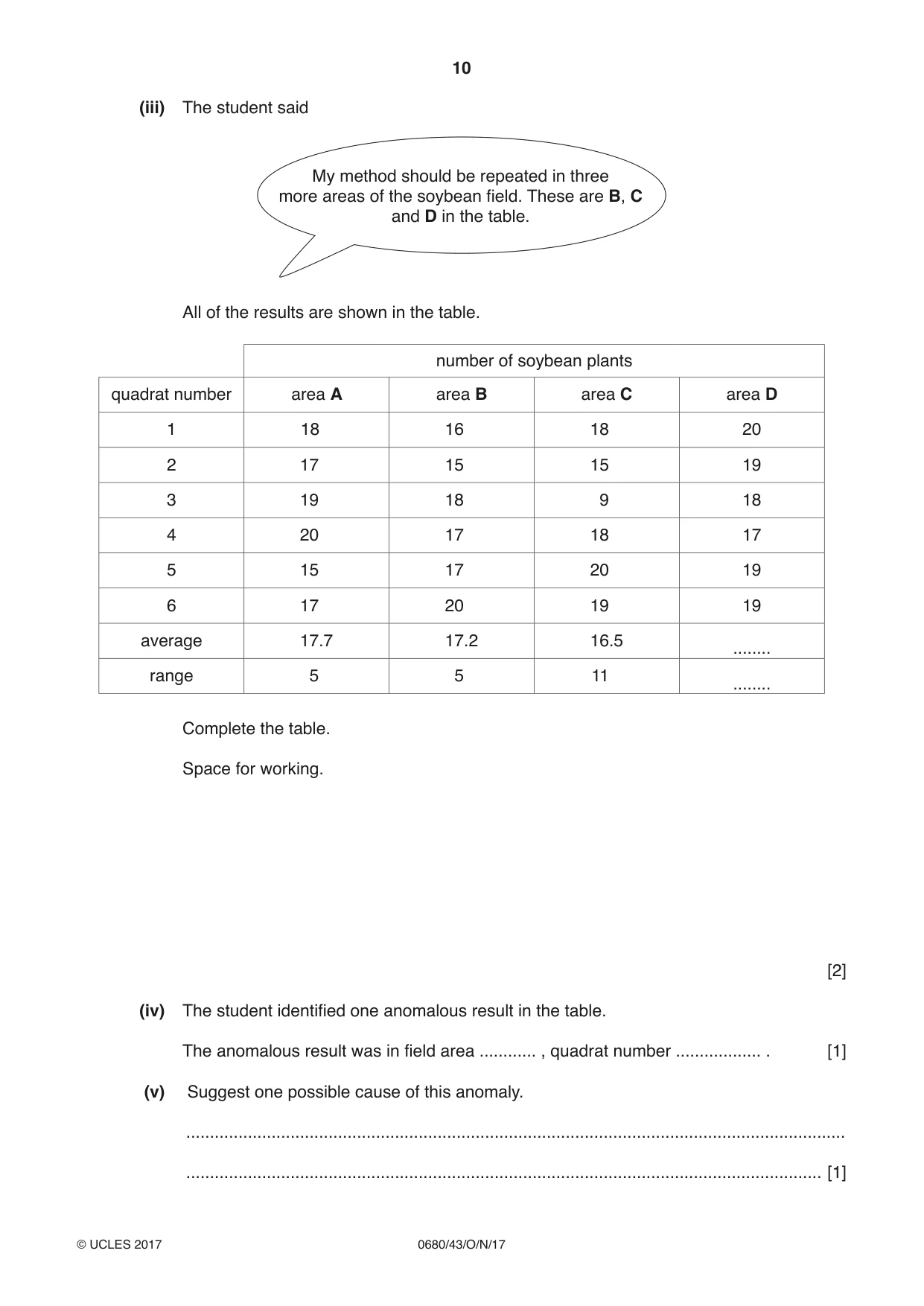 Cambridge IGCSE Environmental Management 0680 2017 Oct/Nov Paper 4 · Variant 3 question paper, page 10 of 16