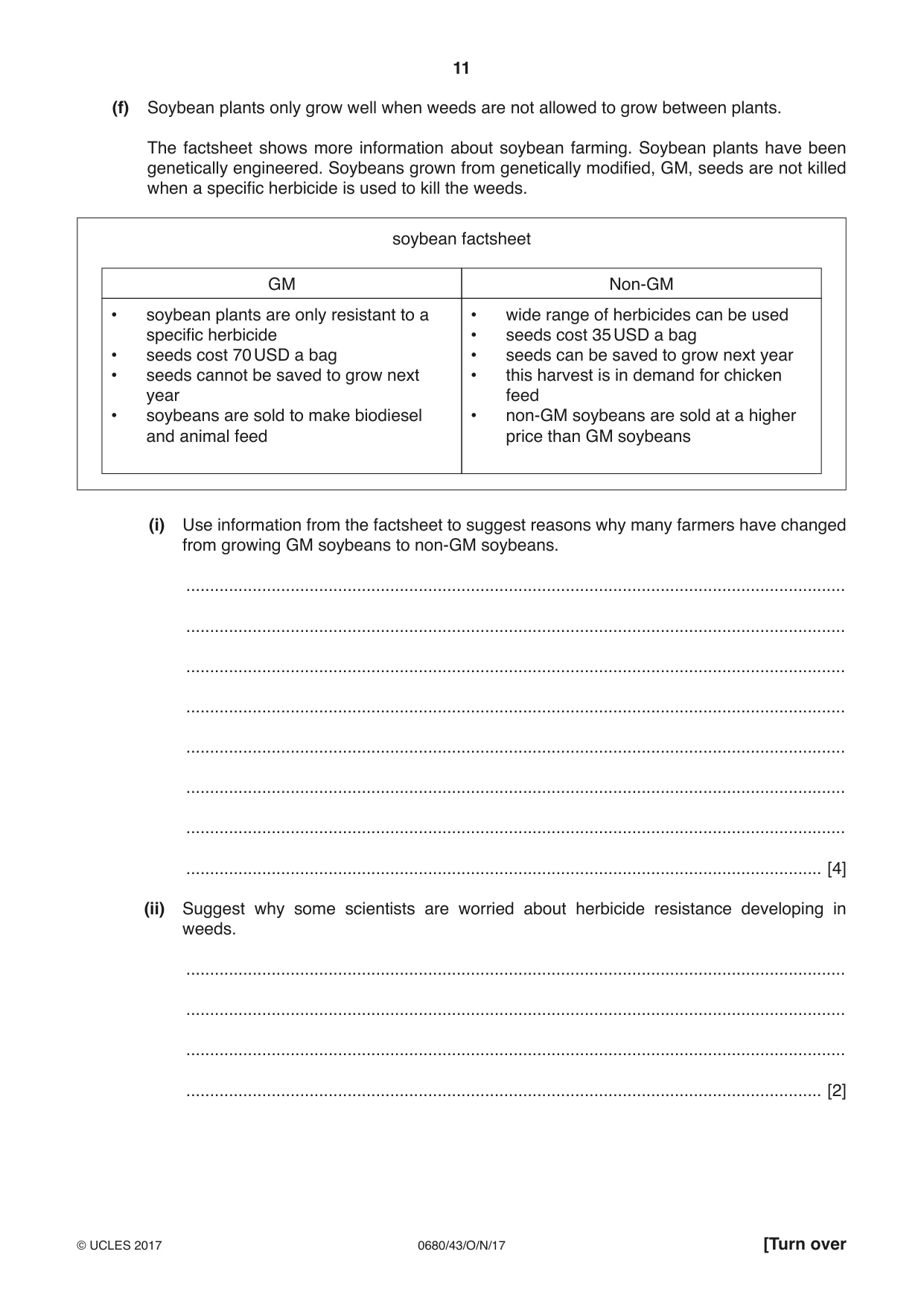 Cambridge IGCSE Environmental Management 0680 2017 Oct/Nov Paper 4 · Variant 3 question paper, page 11 of 16