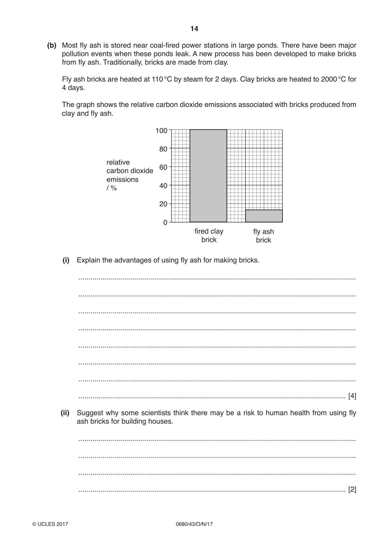 Cambridge IGCSE Environmental Management 0680 2017 Oct/Nov Paper 4 · Variant 3 question paper, page 14 of 16