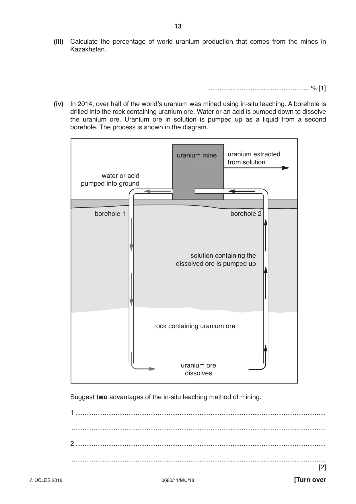 Cambridge IGCSE Environmental Management 0680 2018 May/June Paper 1 · Variant 1 question paper, page 13 of 16