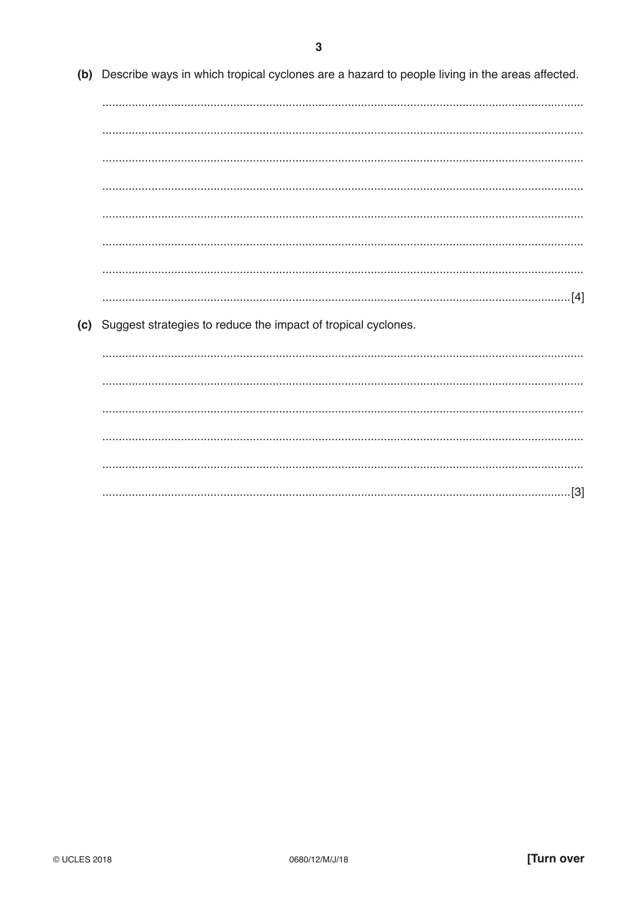 Cambridge IGCSE Environmental Management 0680 2018 May/June Paper 1 · Variant 2 question paper, page 3 of 16