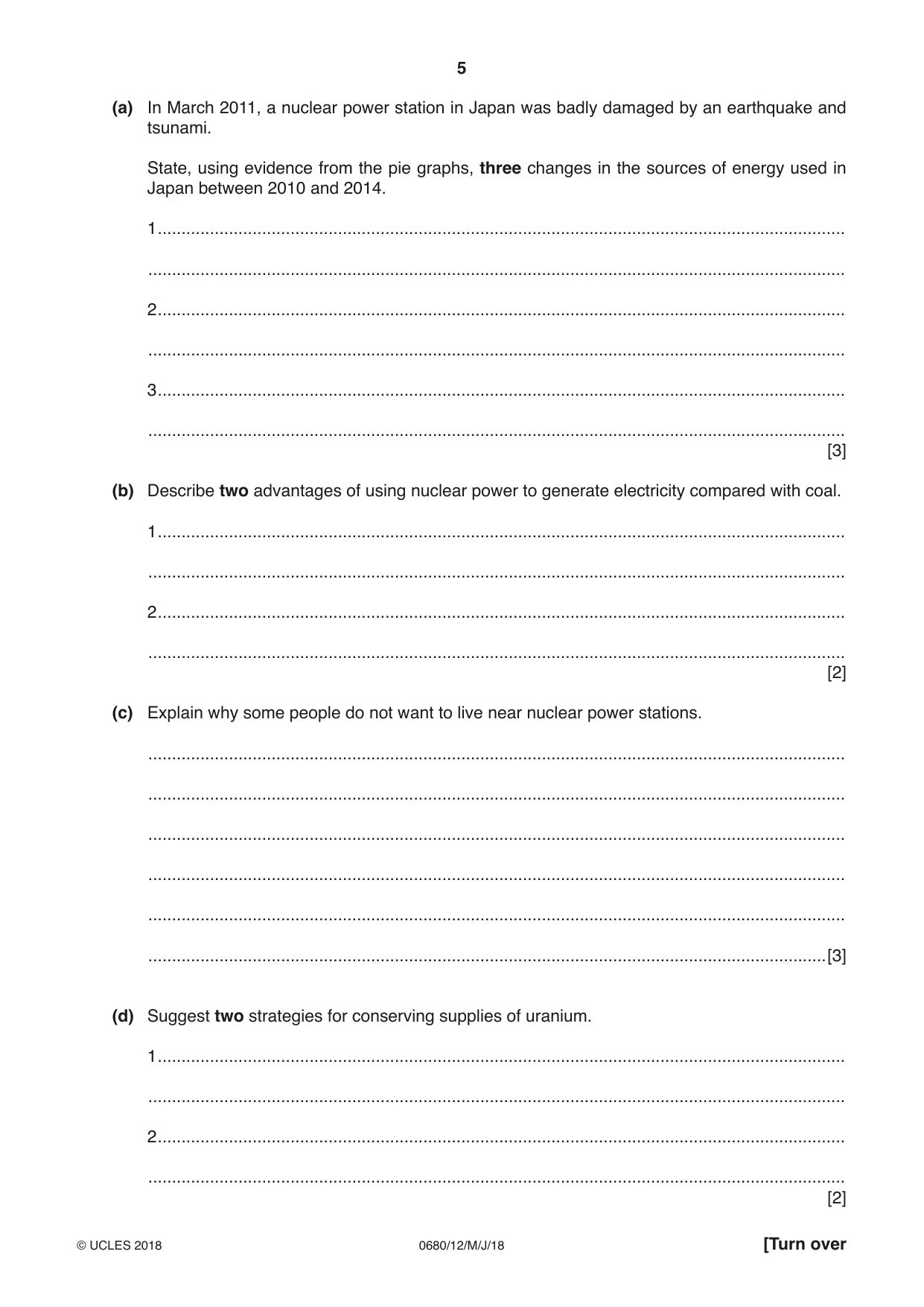 Cambridge IGCSE Environmental Management 0680 2018 May/June Paper 1 · Variant 2 question paper, page 5 of 16