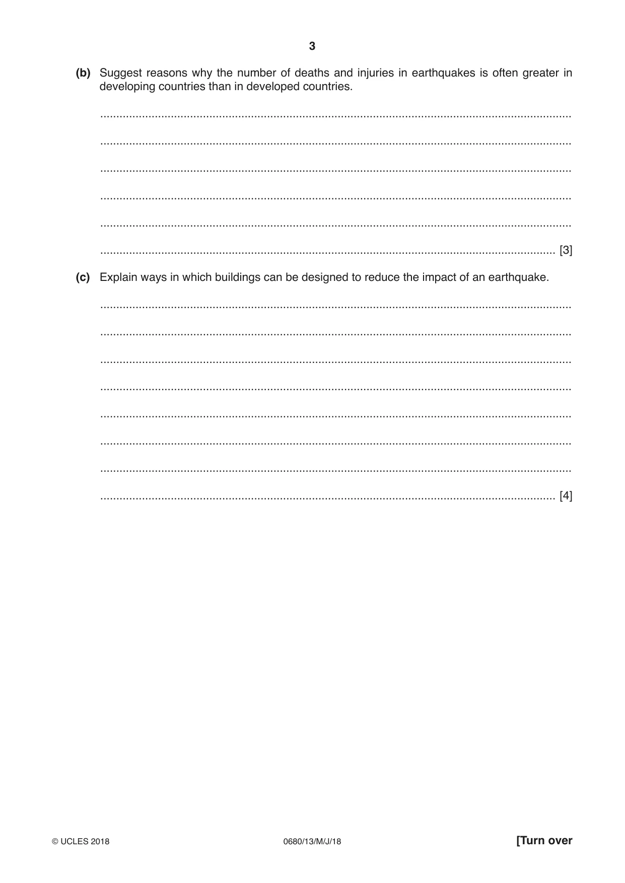 Cambridge IGCSE Environmental Management 0680 2018 May/June Paper 1 · Variant 3 question paper, page 3 of 16