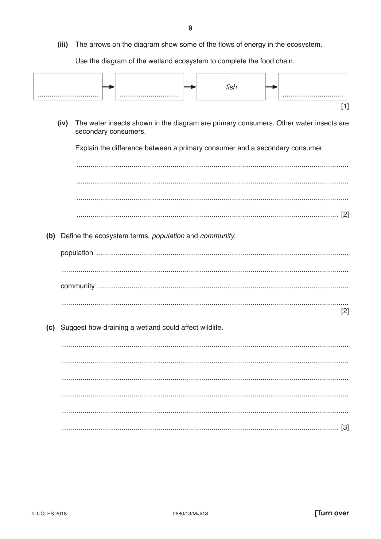 Cambridge IGCSE Environmental Management 0680 2018 May/June Paper 1 · Variant 3 question paper, page 9 of 16