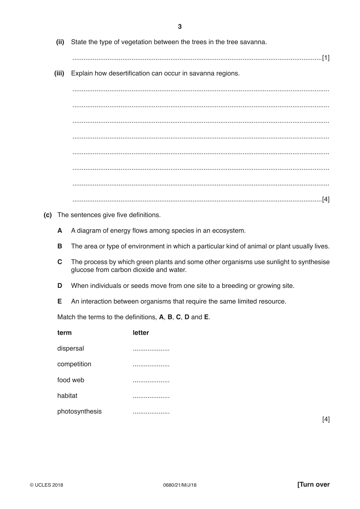 Cambridge IGCSE Environmental Management 0680 2018 May/June Paper 2 · Variant 1 question paper, page 3 of 16