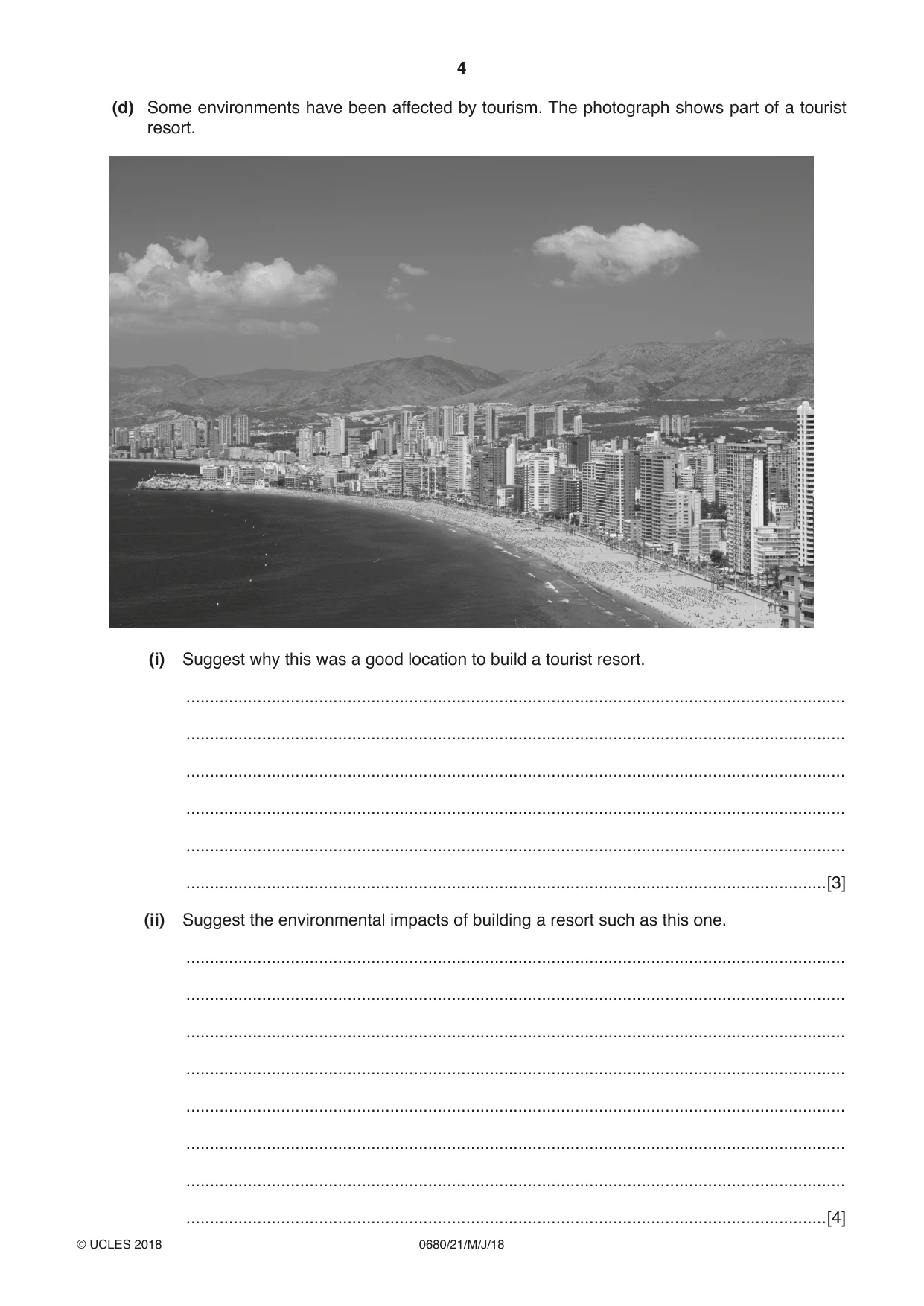 Cambridge IGCSE Environmental Management 0680 2018 May/June Paper 2 · Variant 1 question paper, page 4 of 16