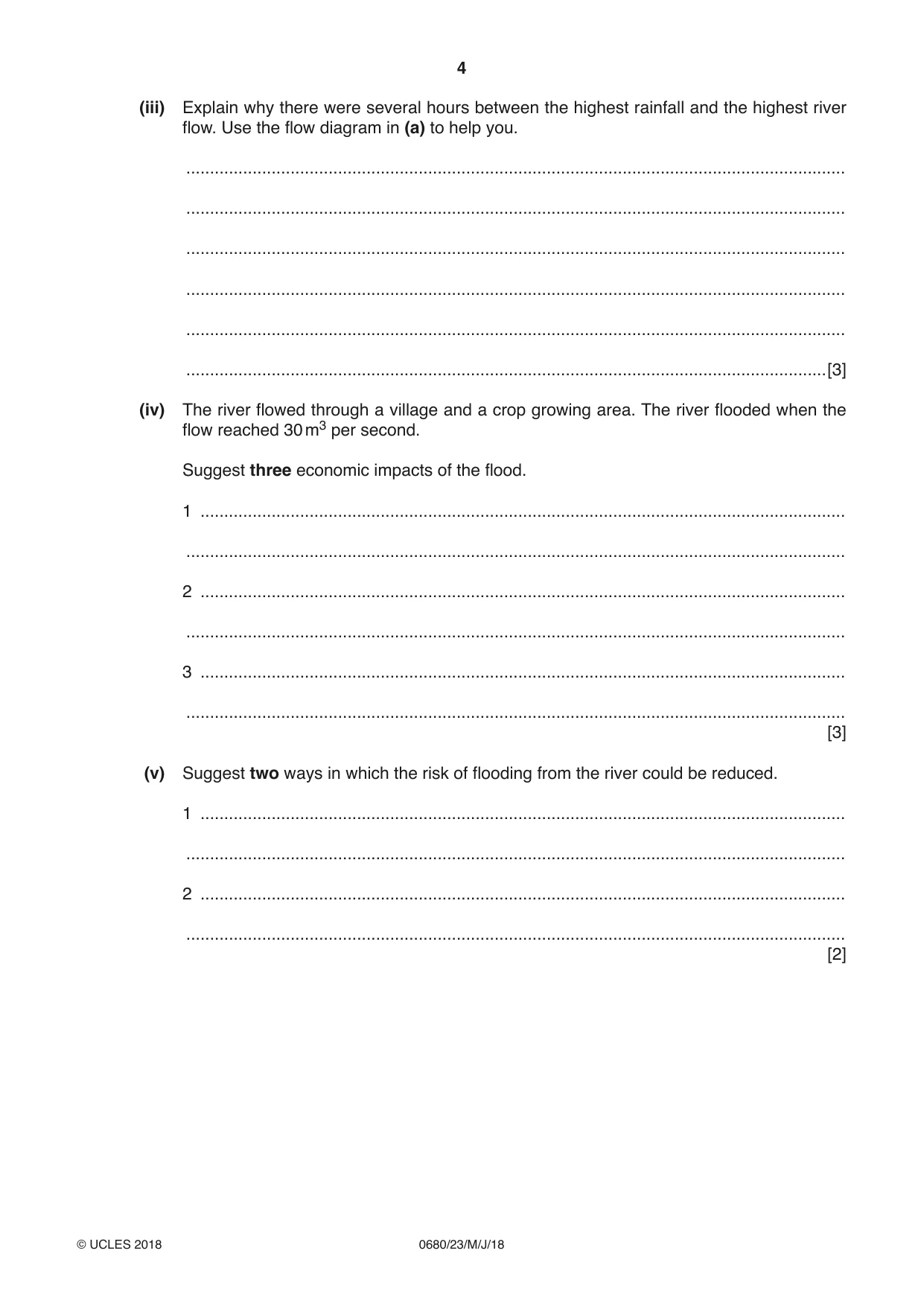 Cambridge IGCSE Environmental Management 0680 2018 May/June Paper 2 · Variant 3 question paper, page 4 of 16