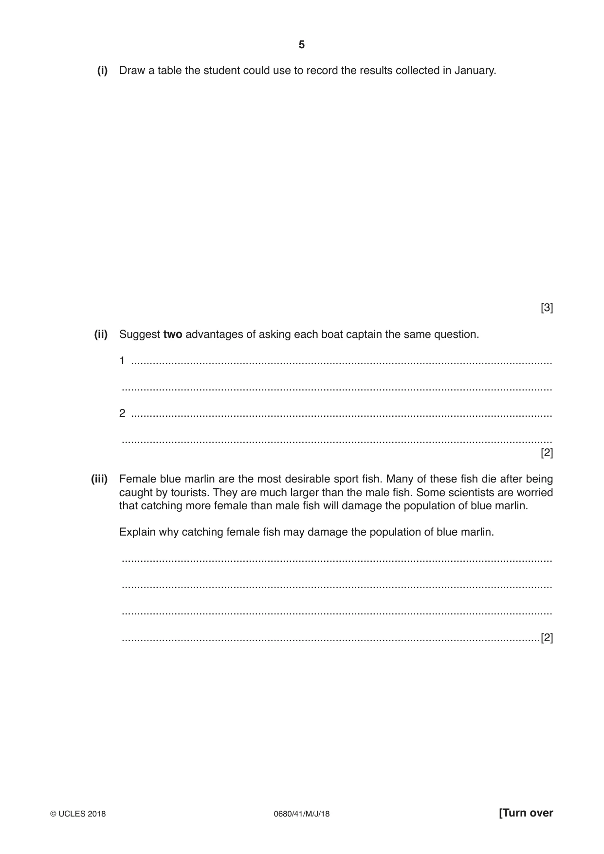 Cambridge IGCSE Environmental Management 0680 2018 May/June Paper 4 · Variant 1 question paper, page 5 of 16