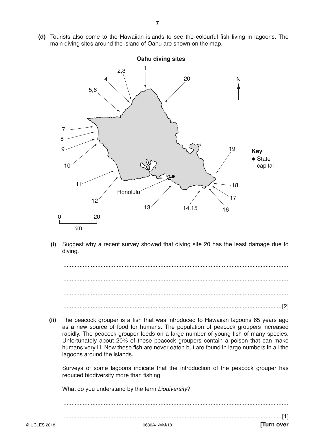 Cambridge IGCSE Environmental Management 0680 2018 May/June Paper 4 · Variant 1 question paper, page 7 of 16
