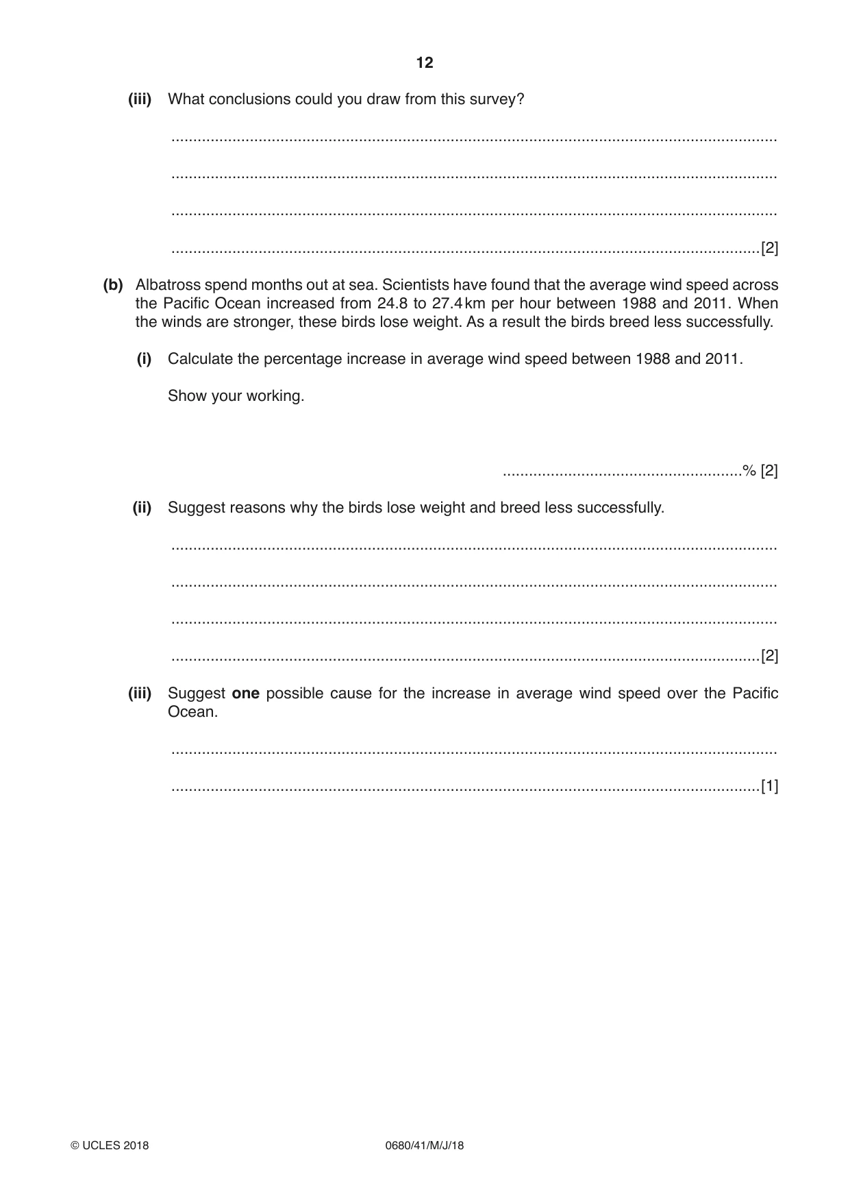 Cambridge IGCSE Environmental Management 0680 2018 May/June Paper 4 · Variant 1 question paper, page 12 of 16
