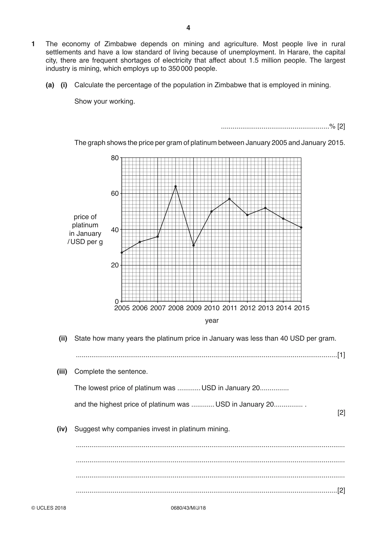 Cambridge IGCSE Environmental Management 0680 2018 May/June Paper 4 · Variant 3 question paper, page 4 of 16
