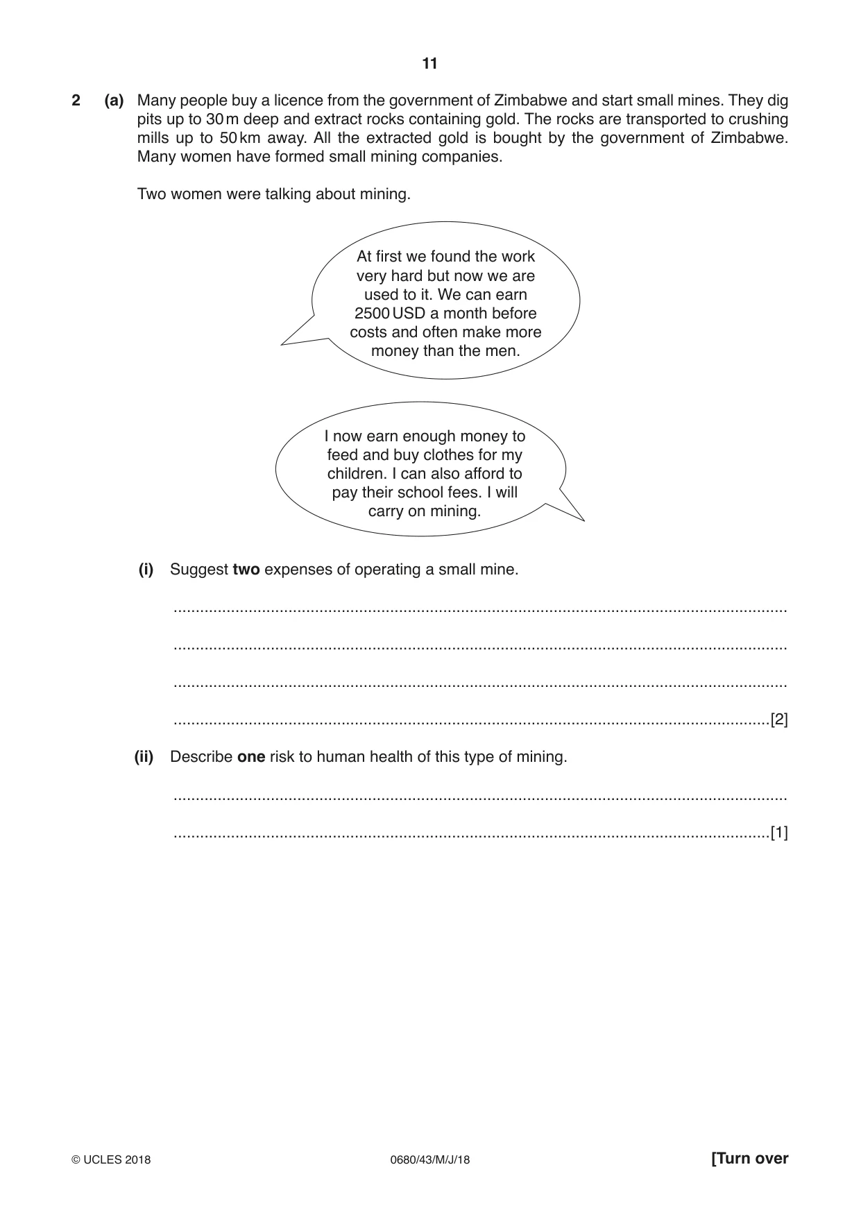 Cambridge IGCSE Environmental Management 0680 2018 May/June Paper 4 · Variant 3 question paper, page 11 of 16