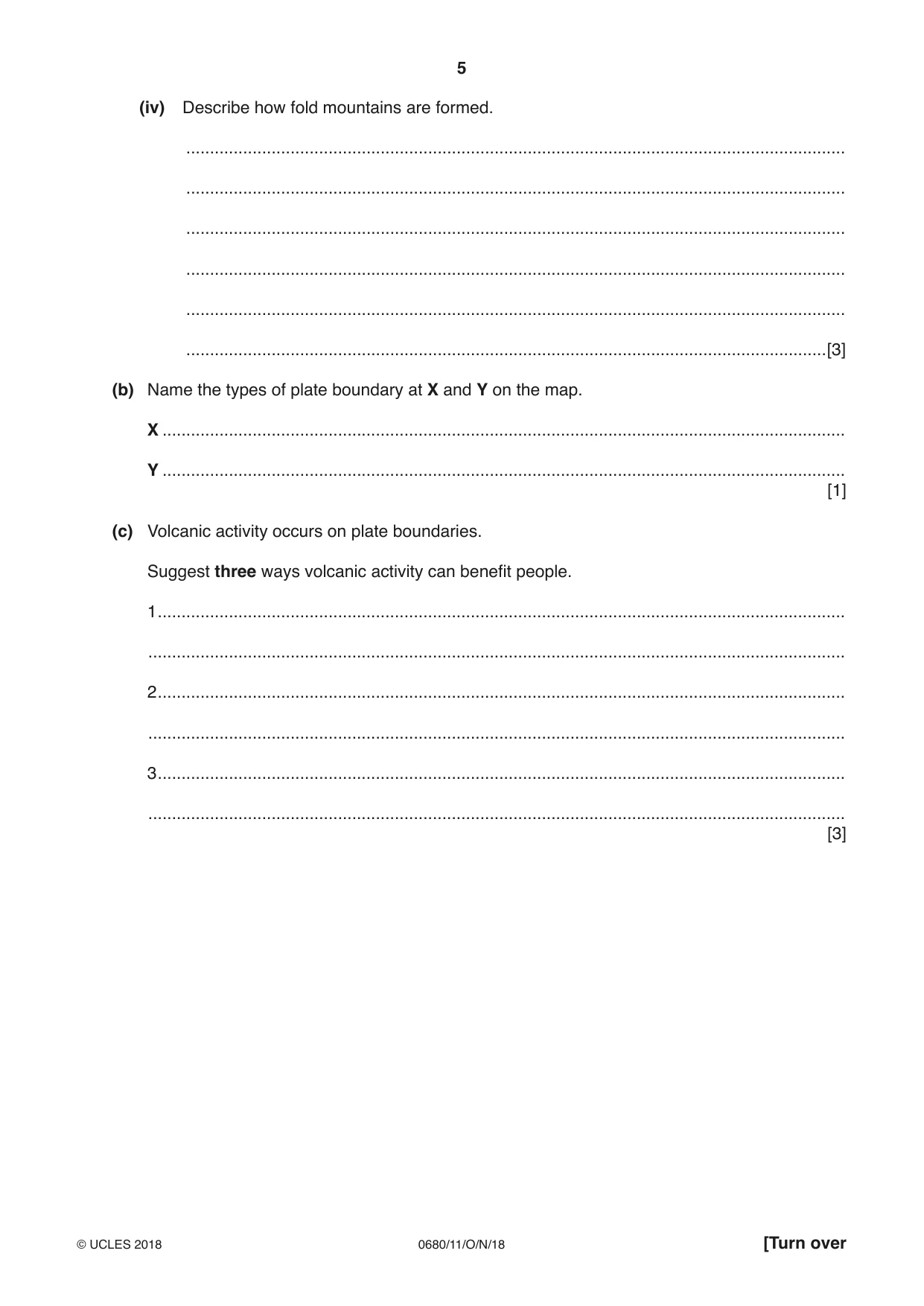 Cambridge IGCSE Environmental Management 0680 2018 Oct/Nov Paper 1 · Variant 1 question paper, page 5 of 16