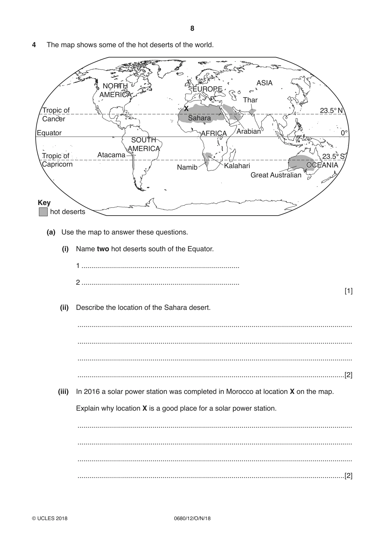 Cambridge IGCSE Environmental Management 0680 2018 Oct/Nov Paper 1 · Variant 2 question paper, page 8 of 16