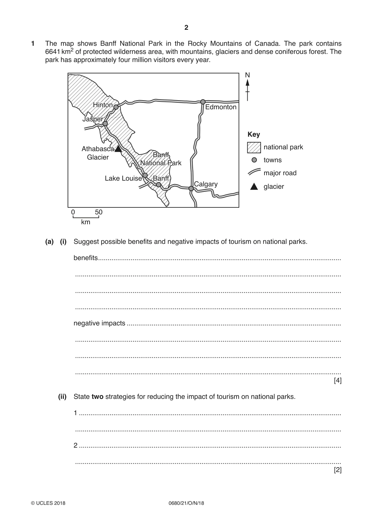 Cambridge IGCSE Environmental Management 0680 2018 Oct/Nov Paper 2 · Variant 1 question paper, page 2 of 20