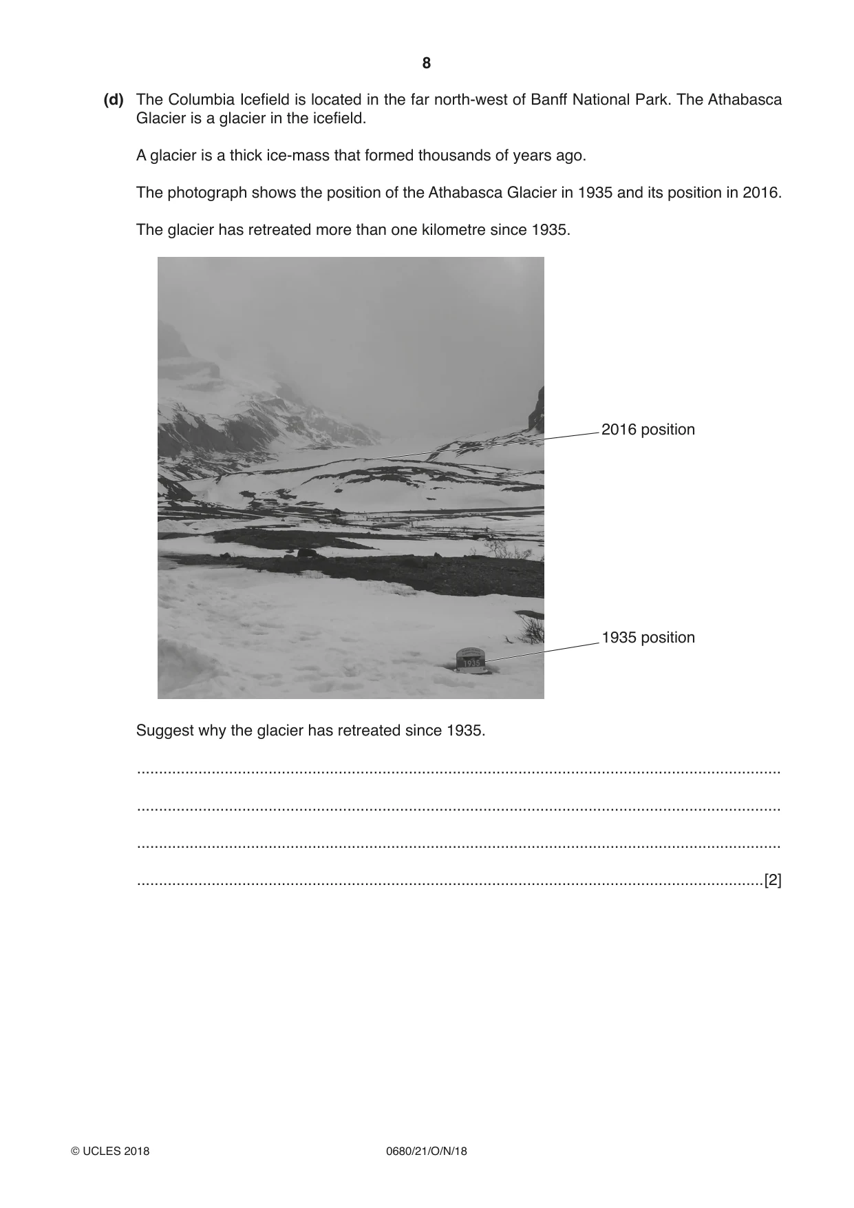 Cambridge IGCSE Environmental Management 0680 2018 Oct/Nov Paper 2 · Variant 1 question paper, page 8 of 20