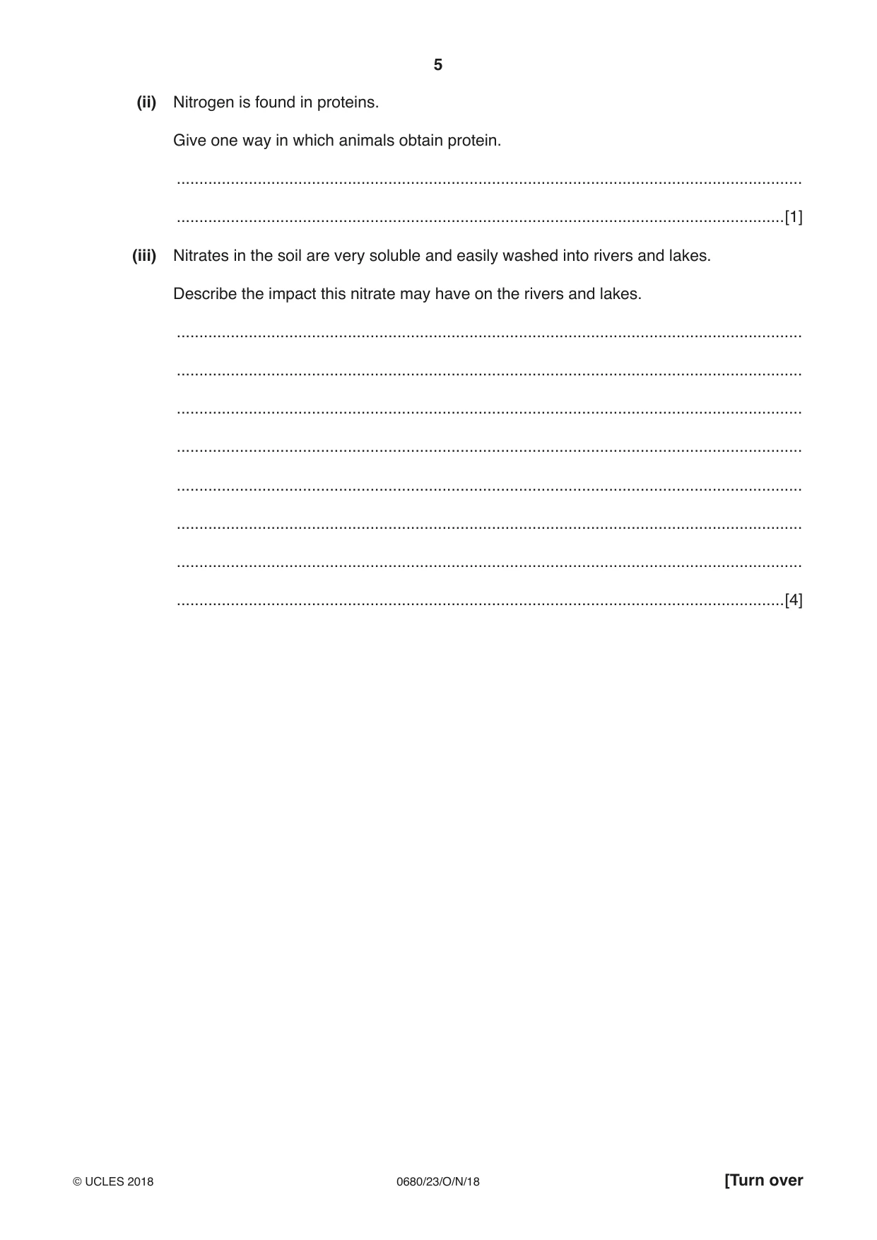Cambridge IGCSE Environmental Management 0680 2018 Oct/Nov Paper 2 · Variant 3 question paper, page 5 of 16