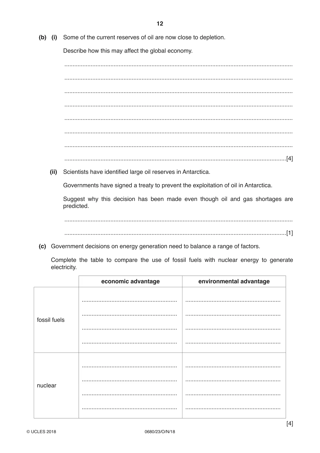 Cambridge IGCSE Environmental Management 0680 2018 Oct/Nov Paper 2 · Variant 3 question paper, page 12 of 16