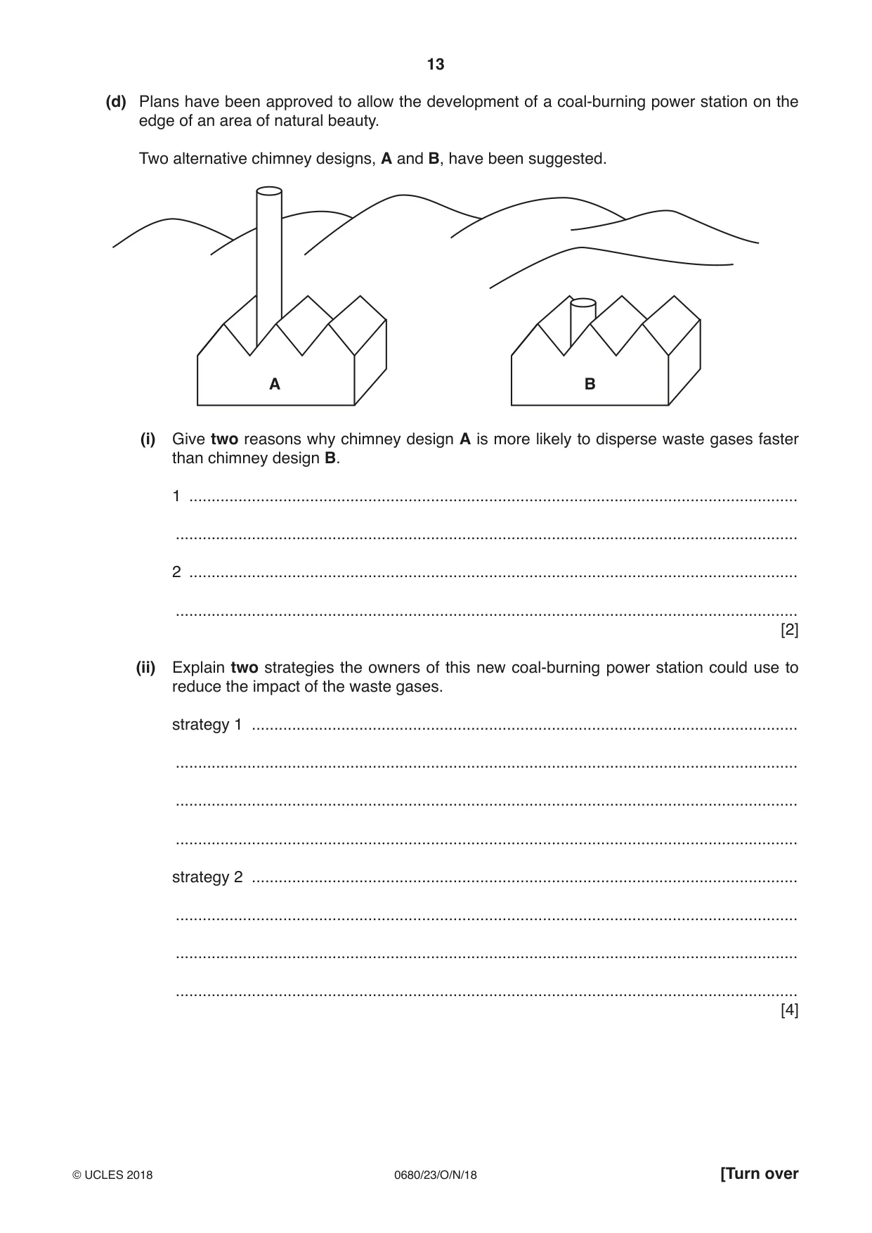 Cambridge IGCSE Environmental Management 0680 2018 Oct/Nov Paper 2 · Variant 3 question paper, page 13 of 16