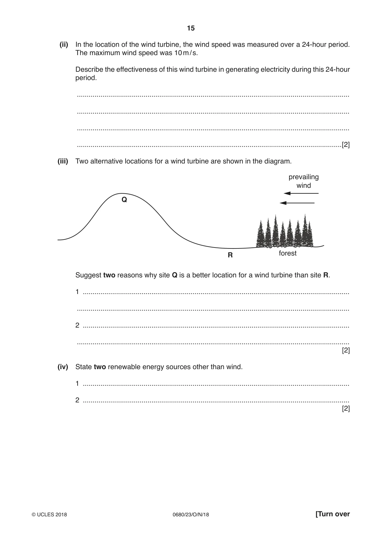 Cambridge IGCSE Environmental Management 0680 2018 Oct/Nov Paper 2 · Variant 3 question paper, page 15 of 16