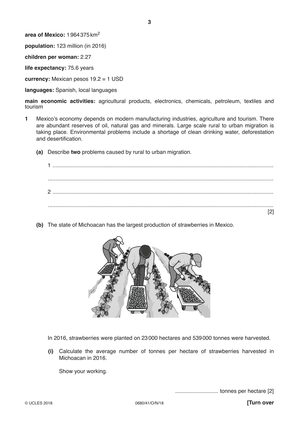 Cambridge IGCSE Environmental Management 0680 2018 Oct/Nov Paper 4 · Variant 1 question paper, page 3 of 16