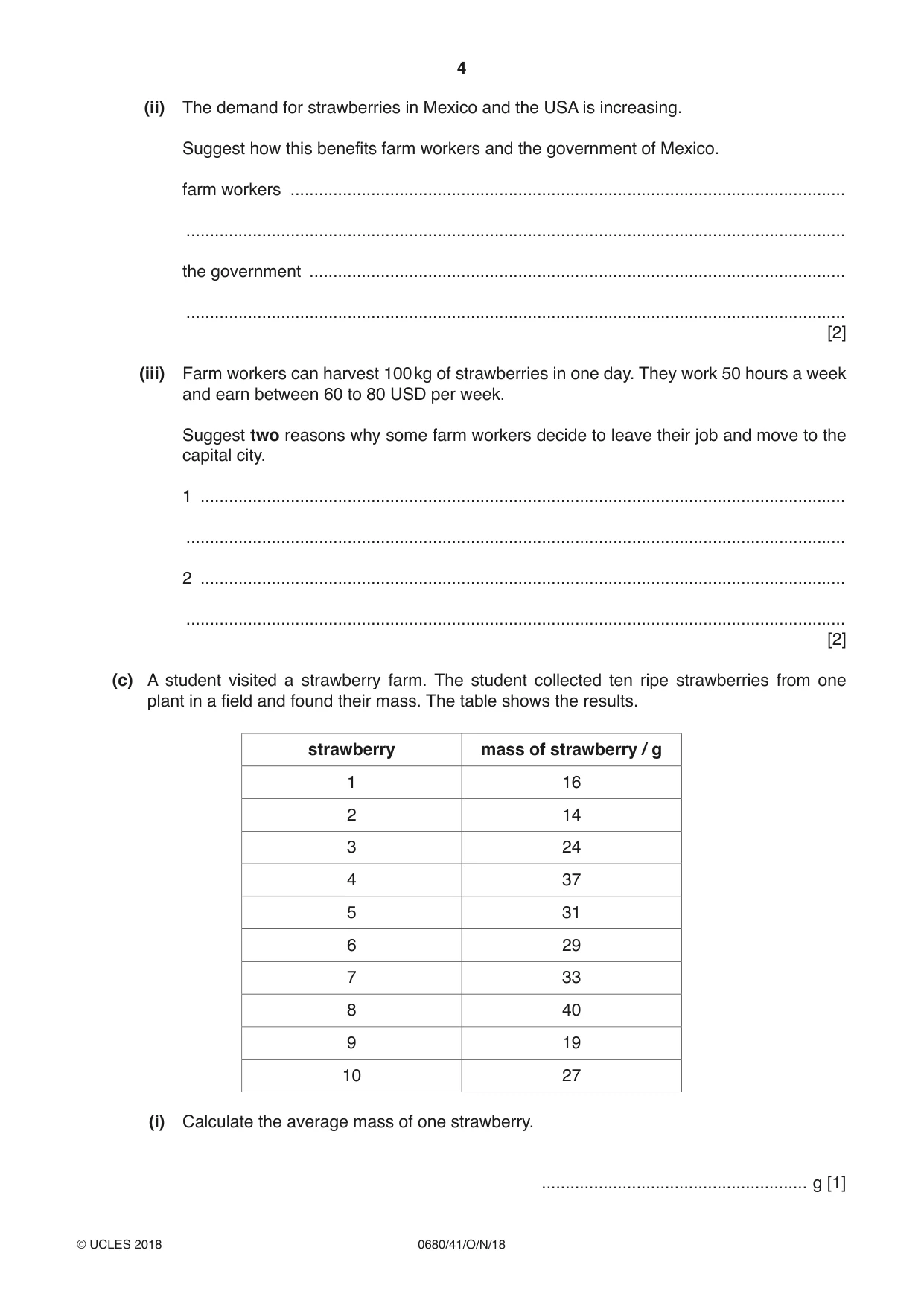 Cambridge IGCSE Environmental Management 0680 2018 Oct/Nov Paper 4 · Variant 1 question paper, page 4 of 16