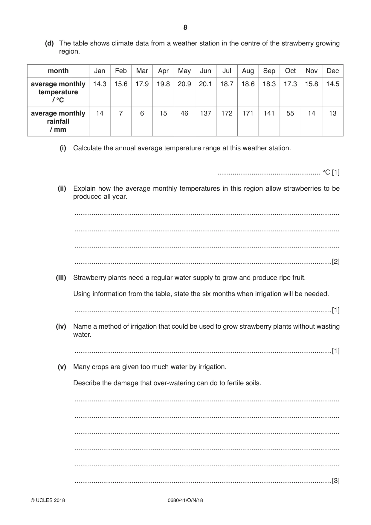 Cambridge IGCSE Environmental Management 0680 2018 Oct/Nov Paper 4 · Variant 1 question paper, page 8 of 16