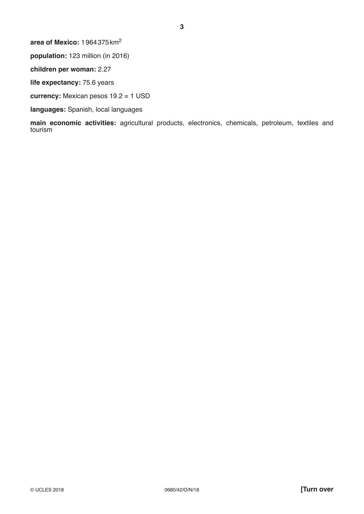 Cambridge IGCSE Environmental Management 0680 2018 Oct/Nov Paper 4 · Variant 2 question paper, page 3 of 16