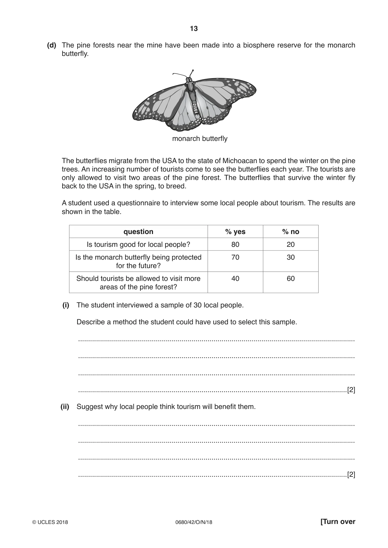 Cambridge IGCSE Environmental Management 0680 2018 Oct/Nov Paper 4 · Variant 2 question paper, page 13 of 16