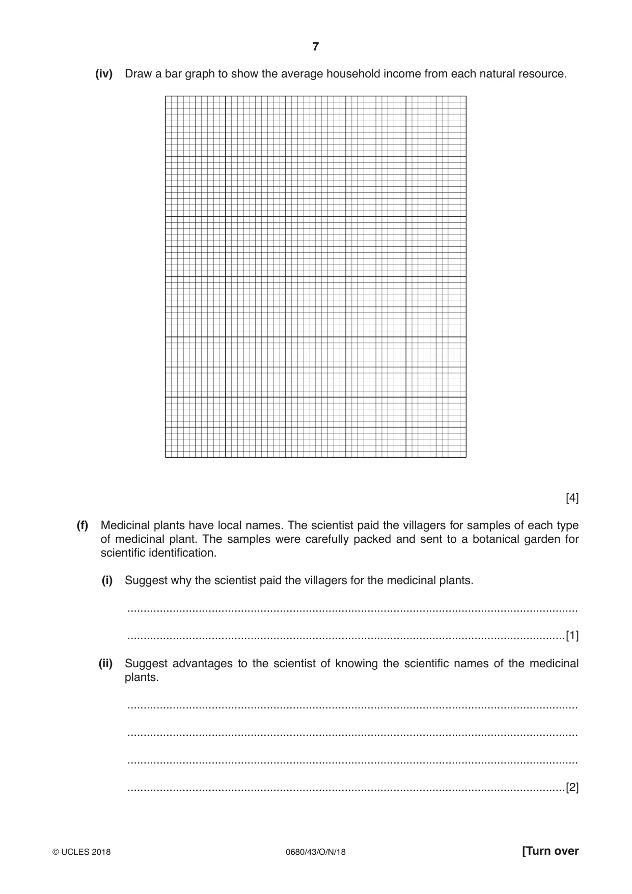 Cambridge IGCSE Environmental Management 0680 2018 Oct/Nov Paper 4 · Variant 3 question paper, page 7 of 16