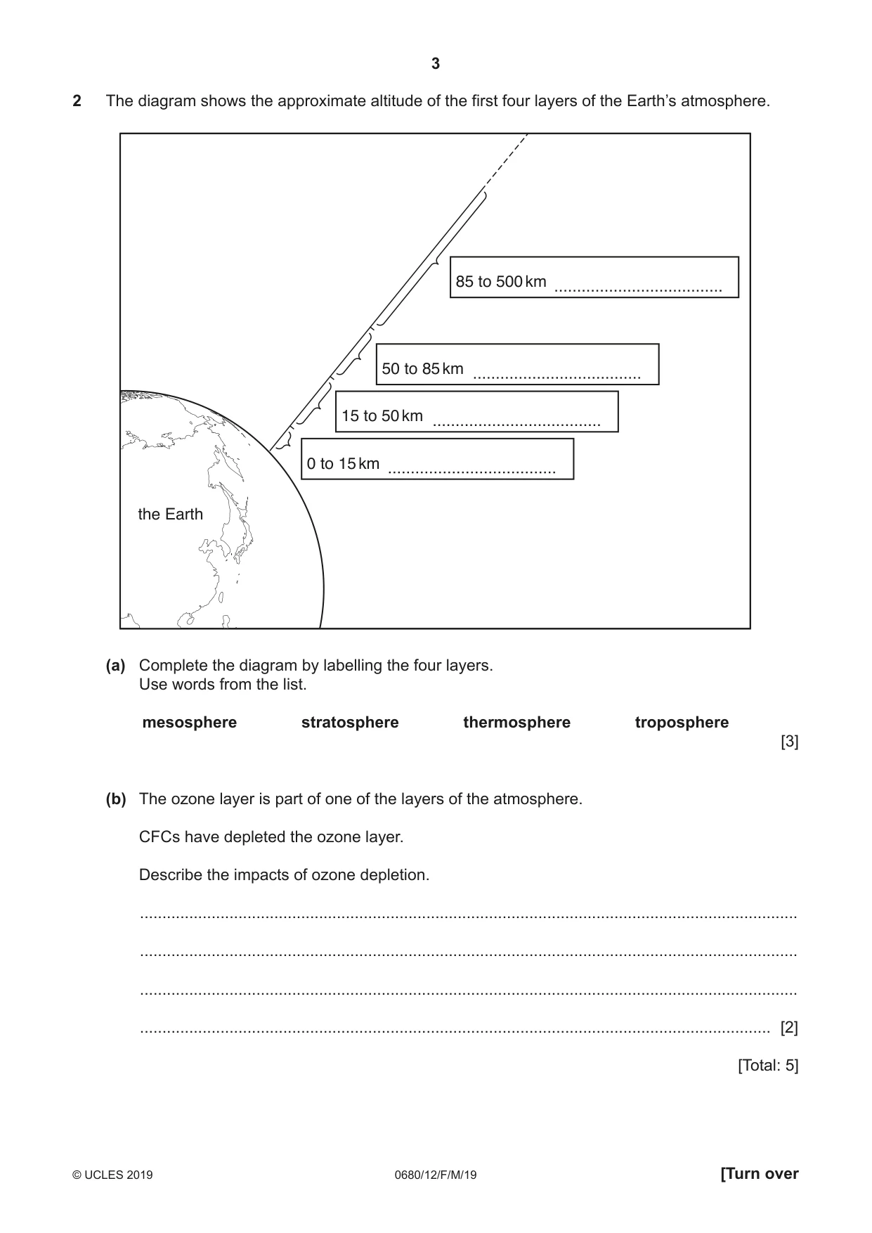 Cambridge IGCSE Environmental Management 0680 2019 Feb/March Paper 1 · Variant 2 question paper, page 3 of 24