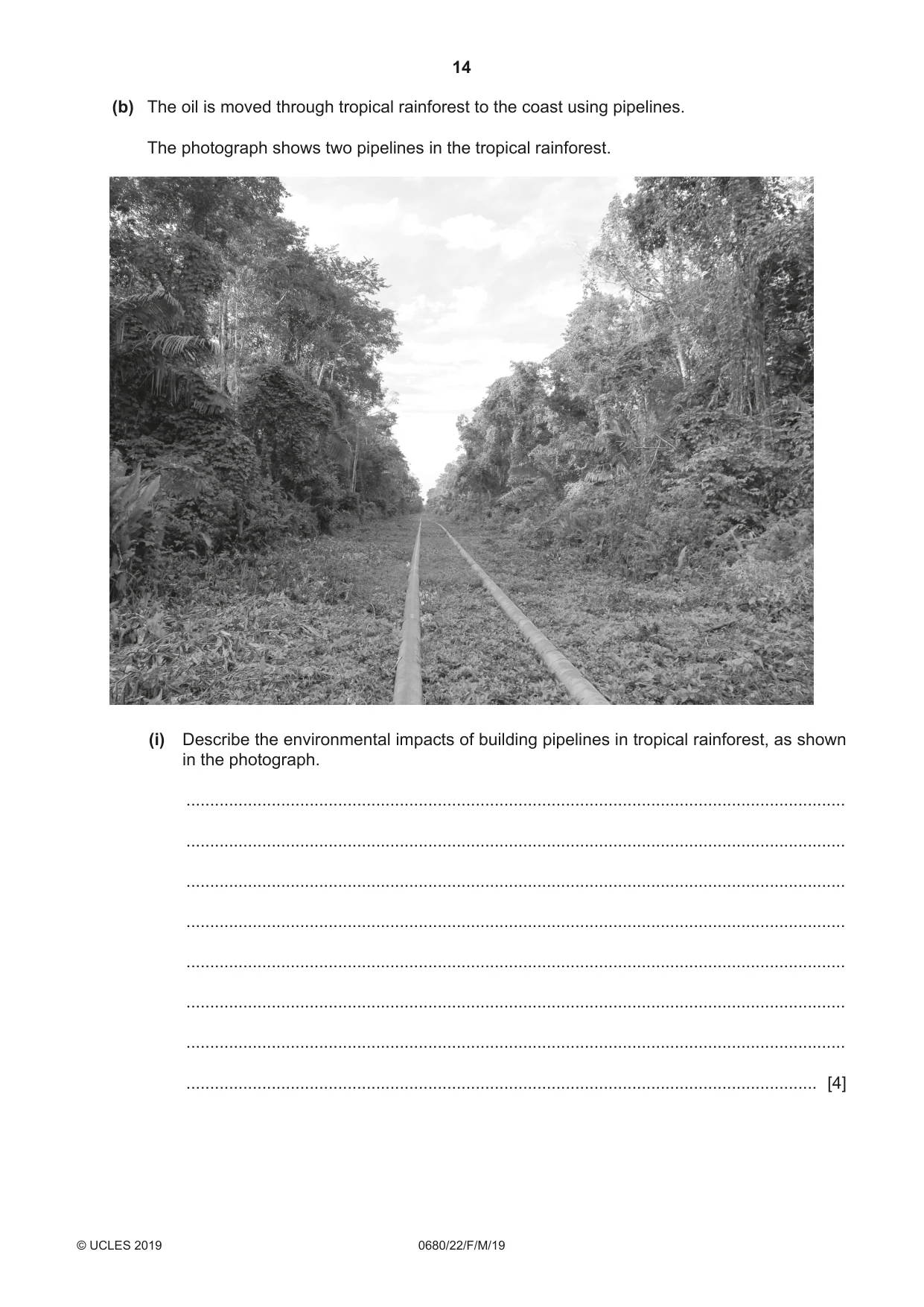 Cambridge IGCSE Environmental Management 0680 2019 Feb/March Paper 2 · Variant 2 question paper, page 14 of 20