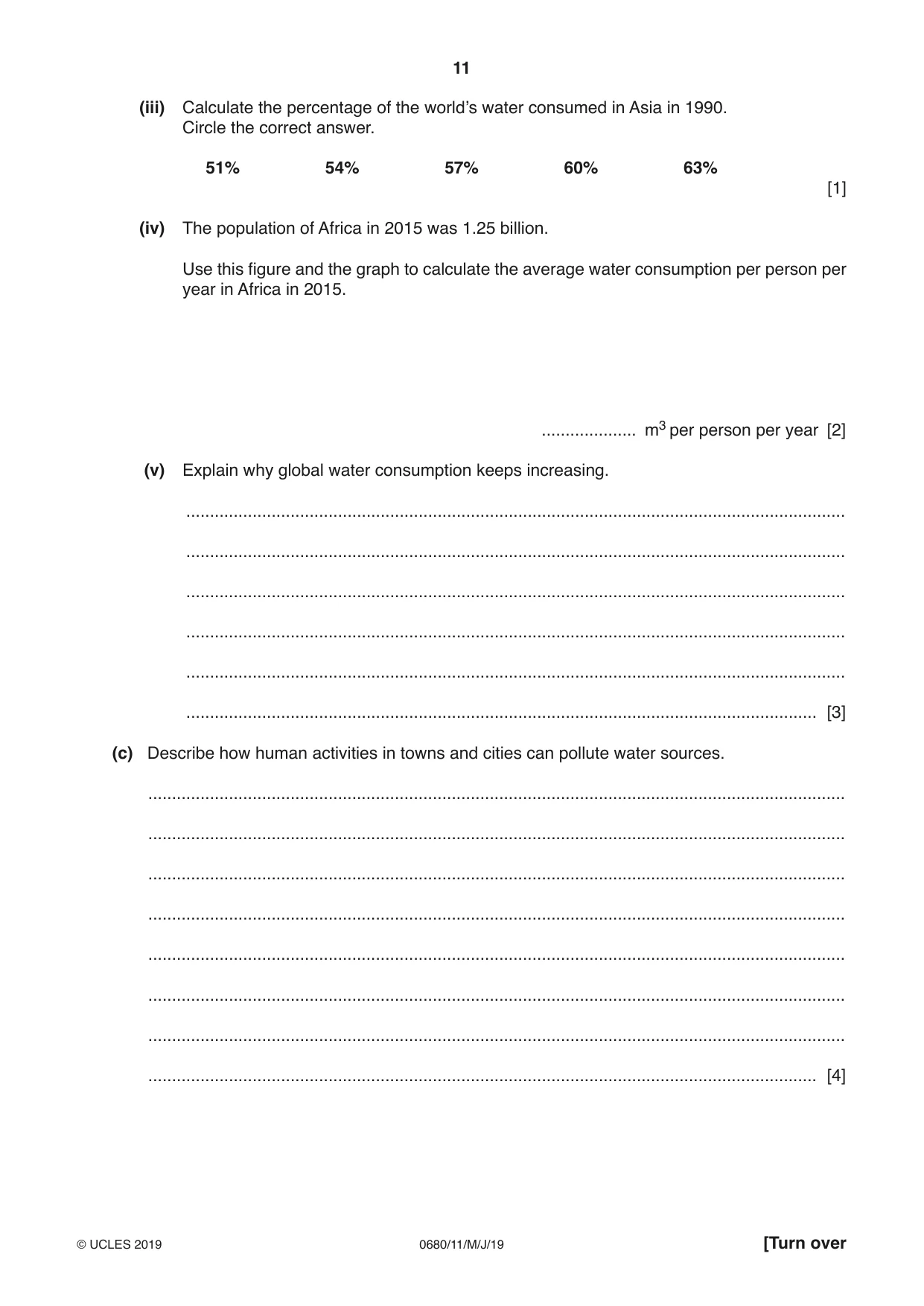 Cambridge IGCSE Environmental Management 0680 2019 May/June Paper 1 · Variant 1 question paper, page 11 of 16
