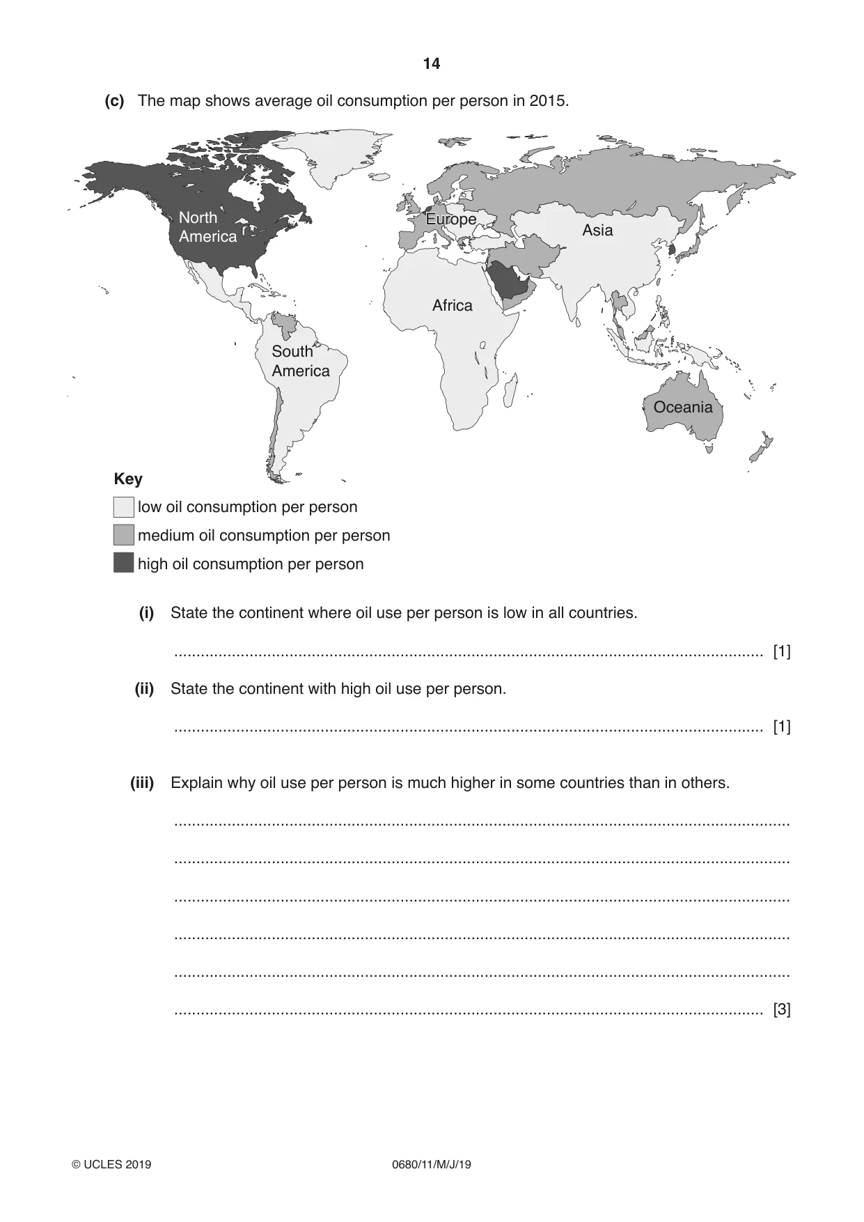 Cambridge IGCSE Environmental Management 0680 2019 May/June Paper 1 · Variant 1 question paper, page 14 of 16