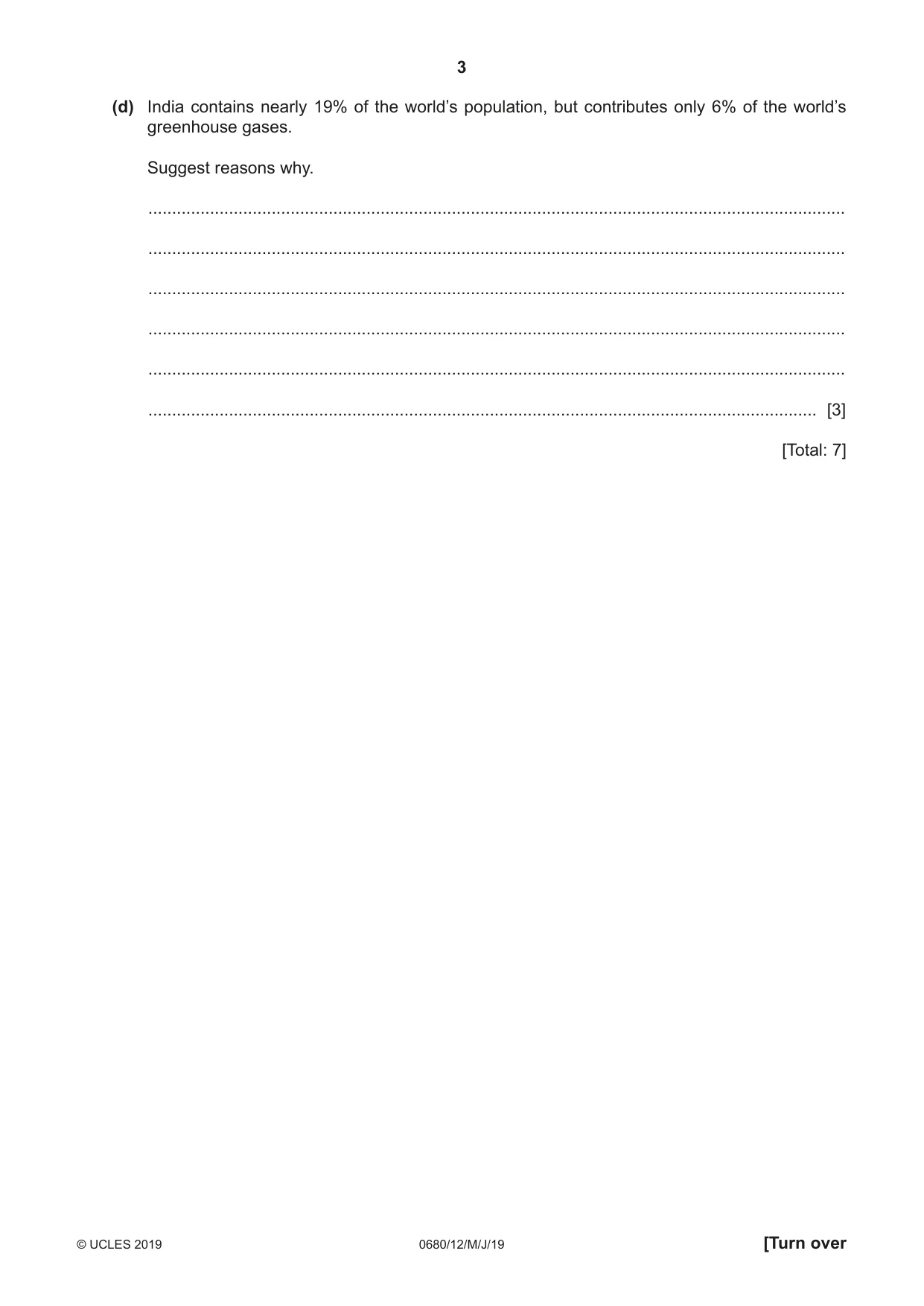 Cambridge IGCSE Environmental Management 0680 2019 May/June Paper 1 · Variant 2 question paper, page 3 of 20