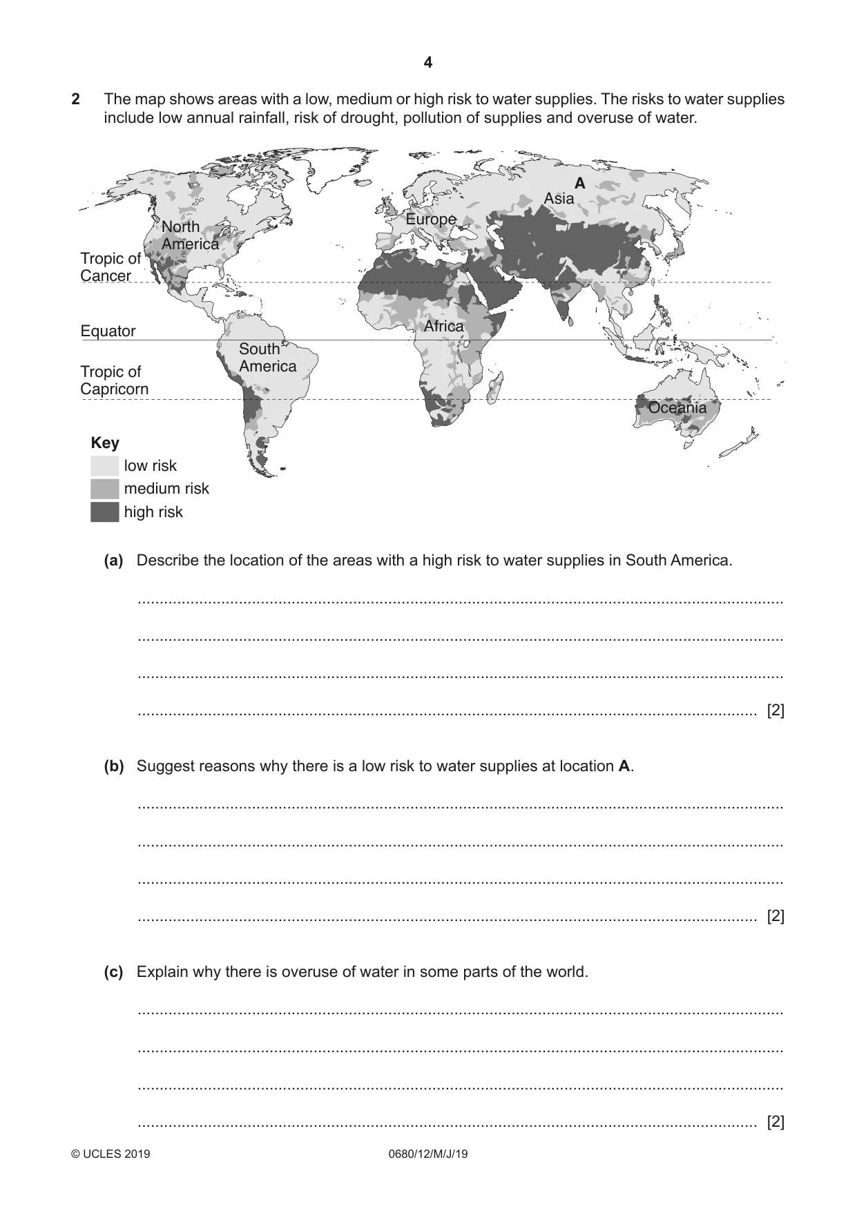 Cambridge IGCSE Environmental Management 0680 2019 May/June Paper 1 · Variant 2 question paper, page 4 of 20