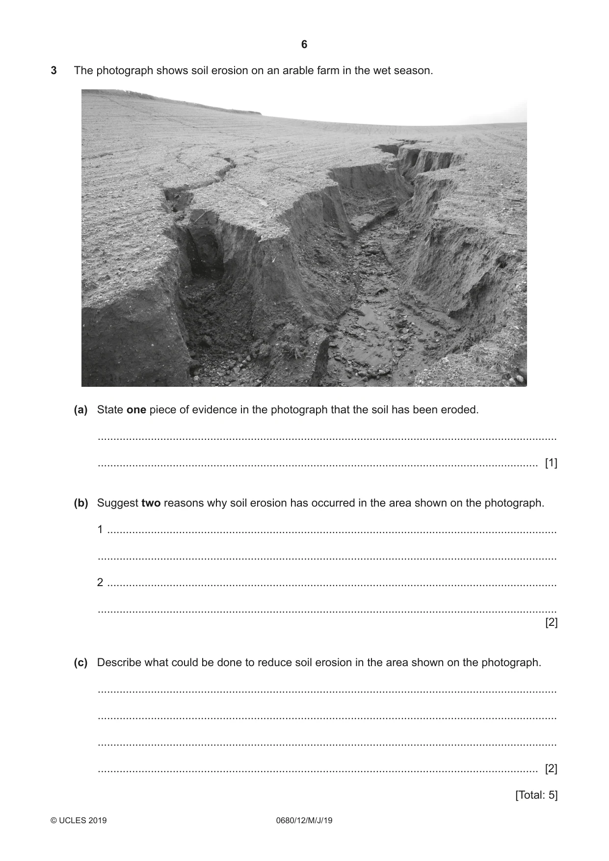 Cambridge IGCSE Environmental Management 0680 2019 May/June Paper 1 · Variant 2 question paper, page 6 of 20